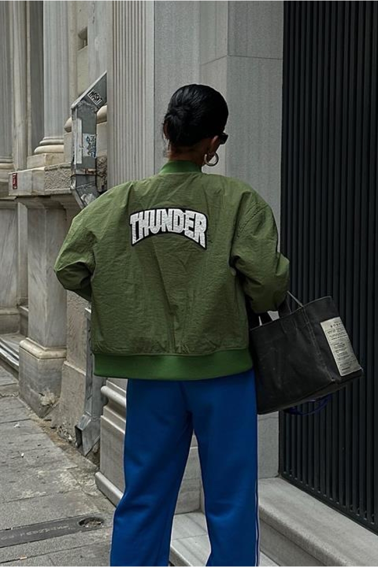 Back Printed Bomber Jacket - Brand: Sobe Istanbul - Women & Kids, Baby Clothes Wholesale - TheBS Women