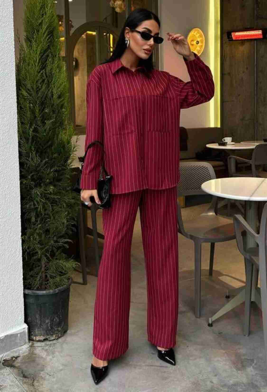 Striped Suit With Palazzo Pants - Brand: Sobe Istanbul - Women & Kids, Baby Clothes Wholesale - TheBS Women
