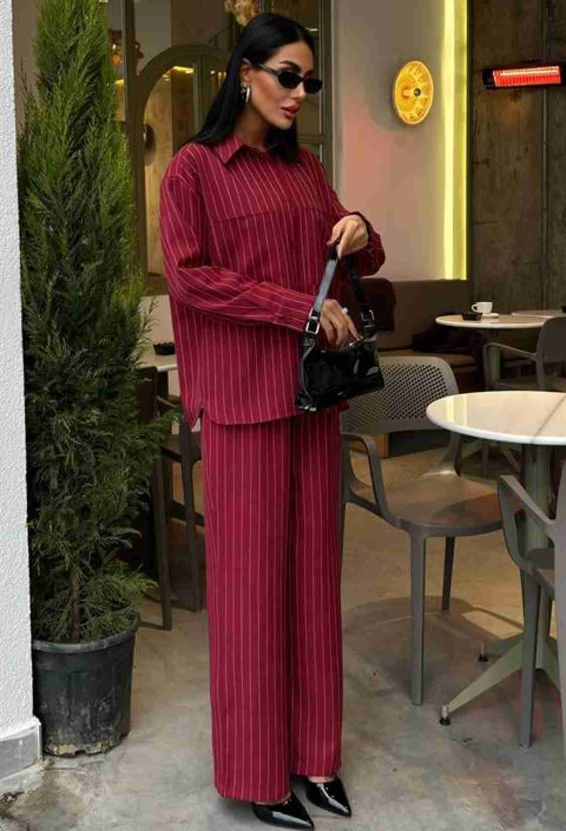 Striped Suit With Palazzo Pants - Brand: Sobe Istanbul - Women & Kids, Baby Clothes Wholesale - TheBS Women