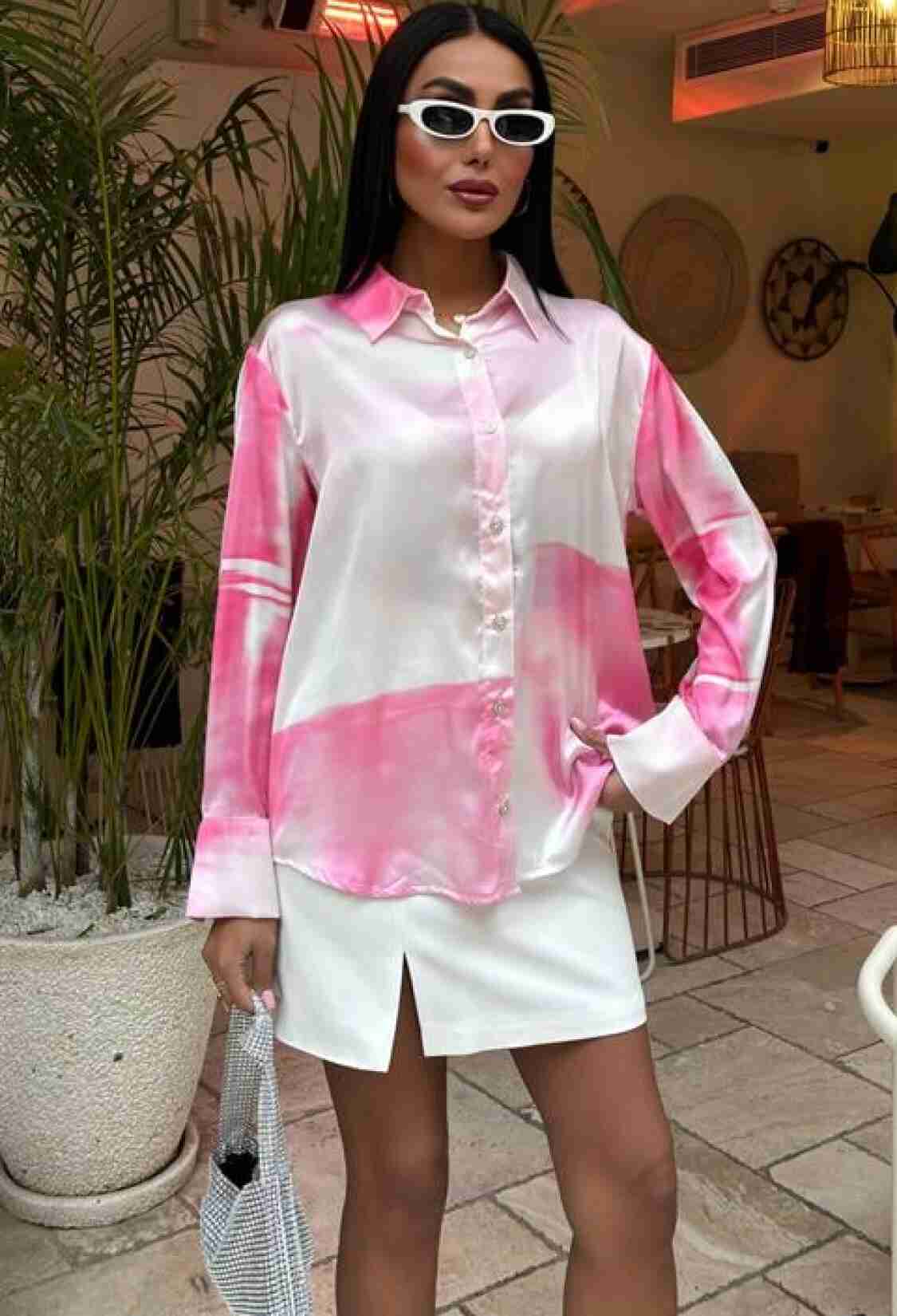 Pink Gradient Satin Shirt - Brand: Sobe Istanbul - Women & Kids, Baby Clothes Wholesale - TheBS Women