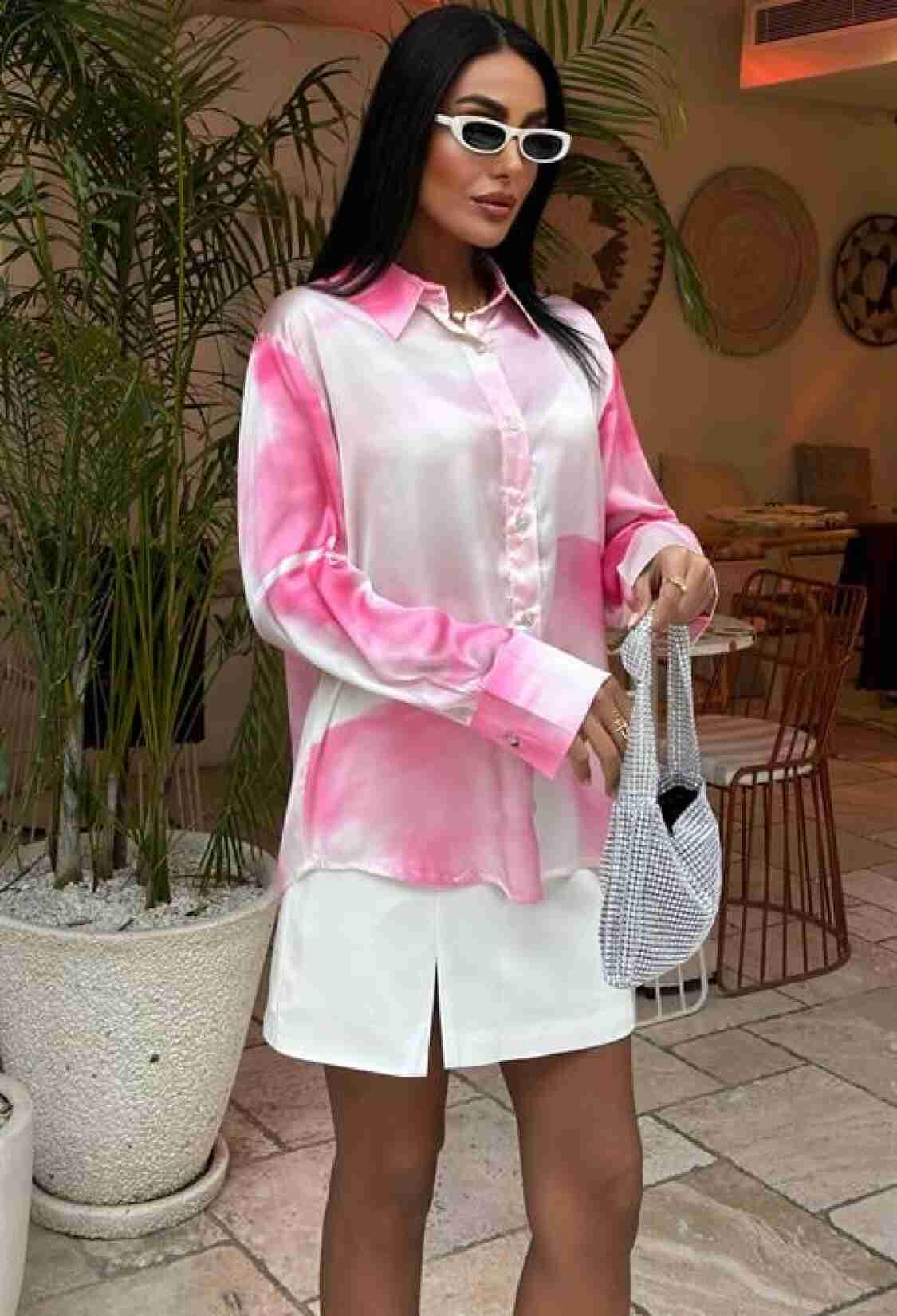 Pink Gradient Satin Shirt - Brand: Sobe Istanbul - Women & Kids, Baby Clothes Wholesale - TheBS Women