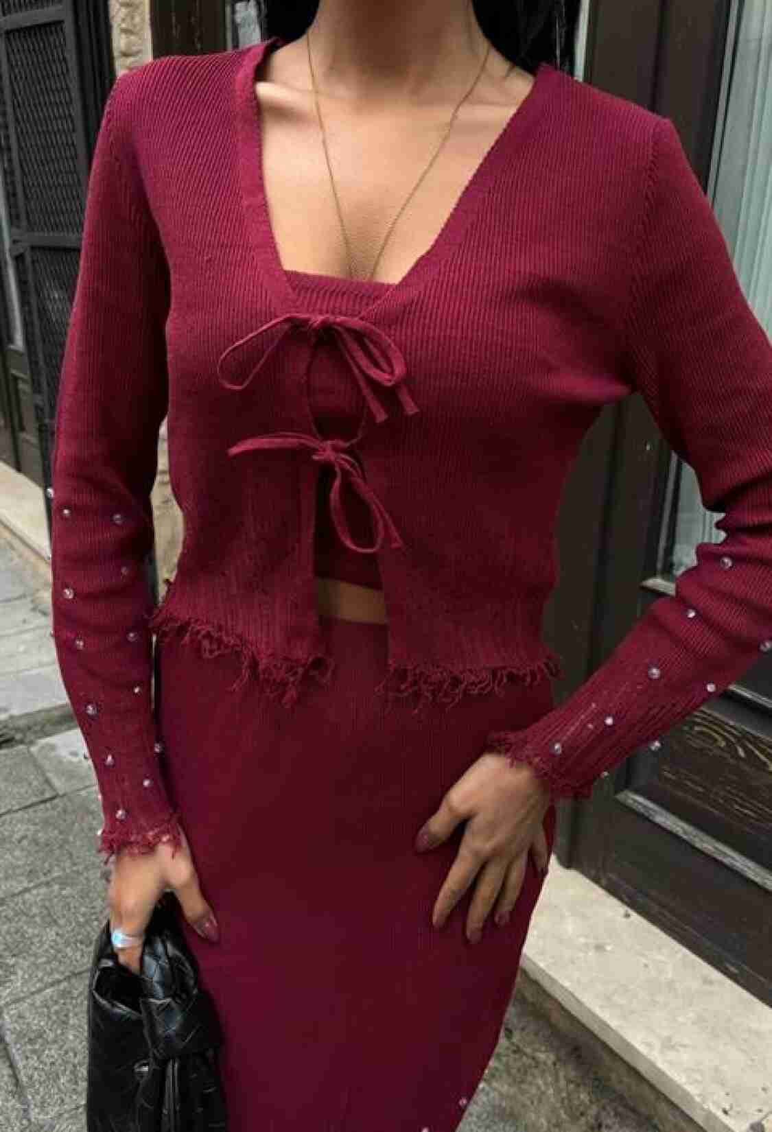 Ferry Pearl Detailed Three Piece Suit - Brand: Sobe Istanbul - Women & Kids, Baby Clothes Wholesale - TheBS Women