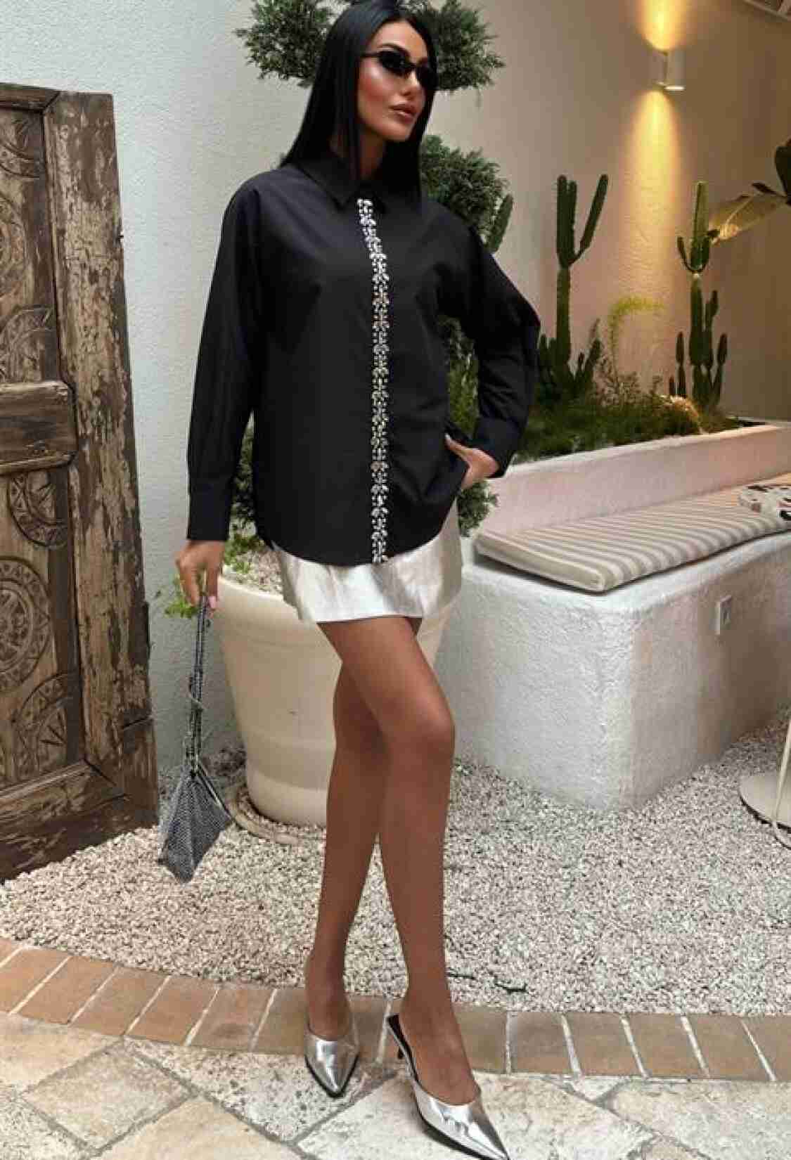 Front Stripe Stone Shirt - Brand: Sobe Istanbul - Women & Kids, Baby Clothes Wholesale - TheBS Women