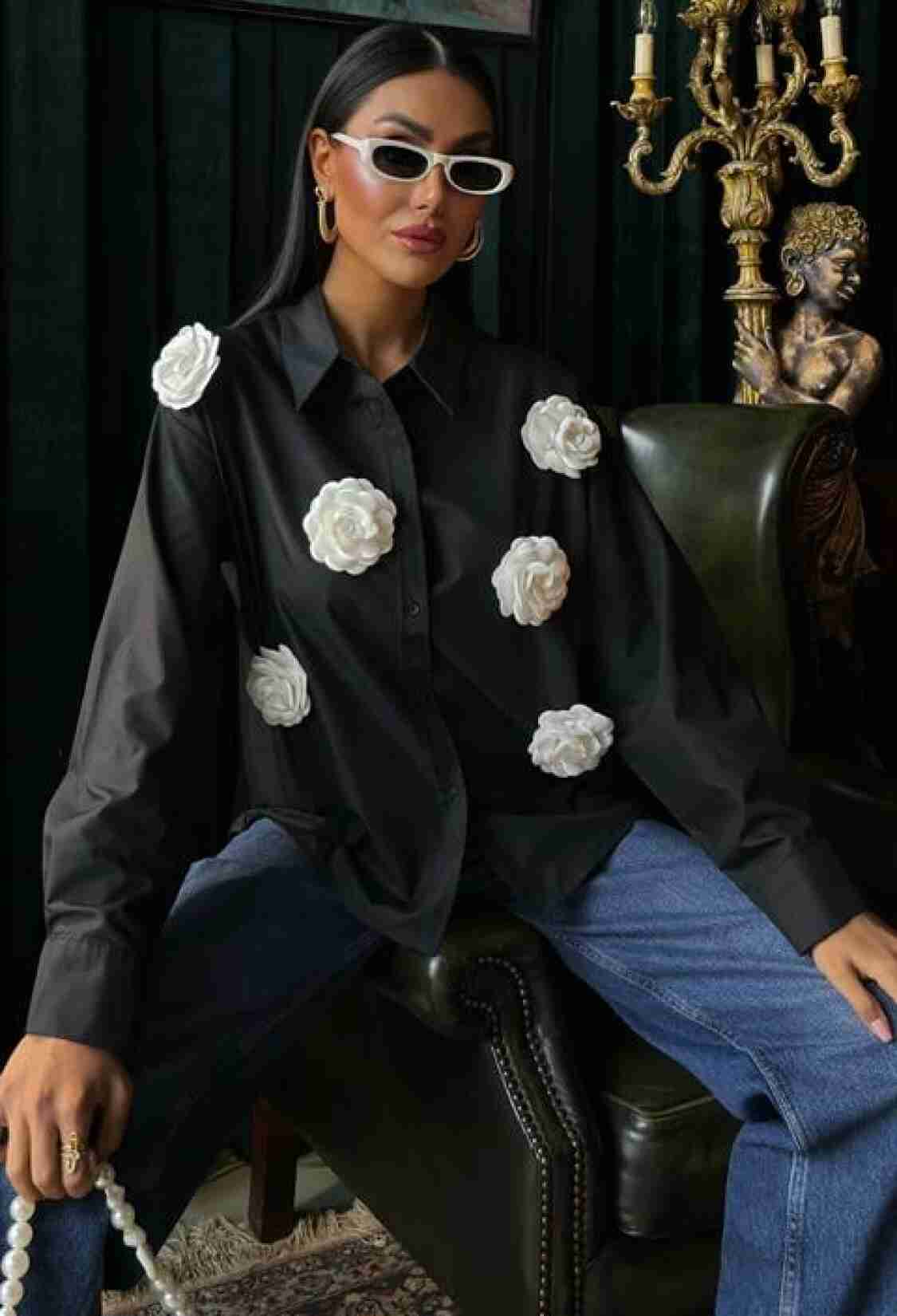 Rose Accessory Poplin Shirt - Brand: Sobe Istanbul - Women & Kids, Baby Clothes Wholesale - TheBS Women