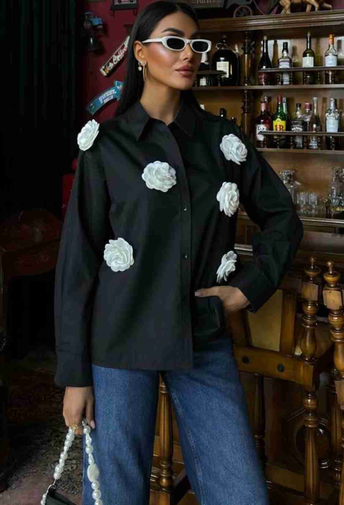 Rose Accessory Poplin Shirt - Brand: Sobe Istanbul - Women & Kids, Baby Clothes Wholesale - TheBS Women