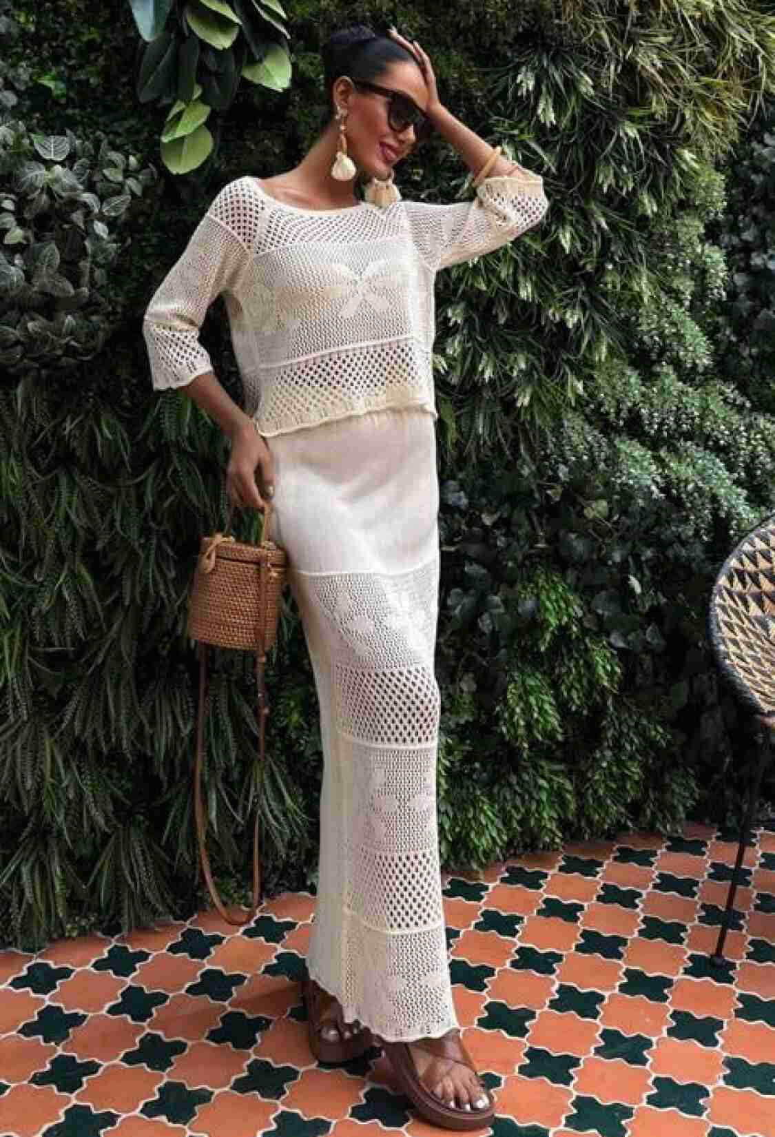 Boat Neck Half Sleeve Openwork Knitwear Set - Brand: Sobe Istanbul - Women & Kids, Baby Clothes Wholesale - TheBS Women