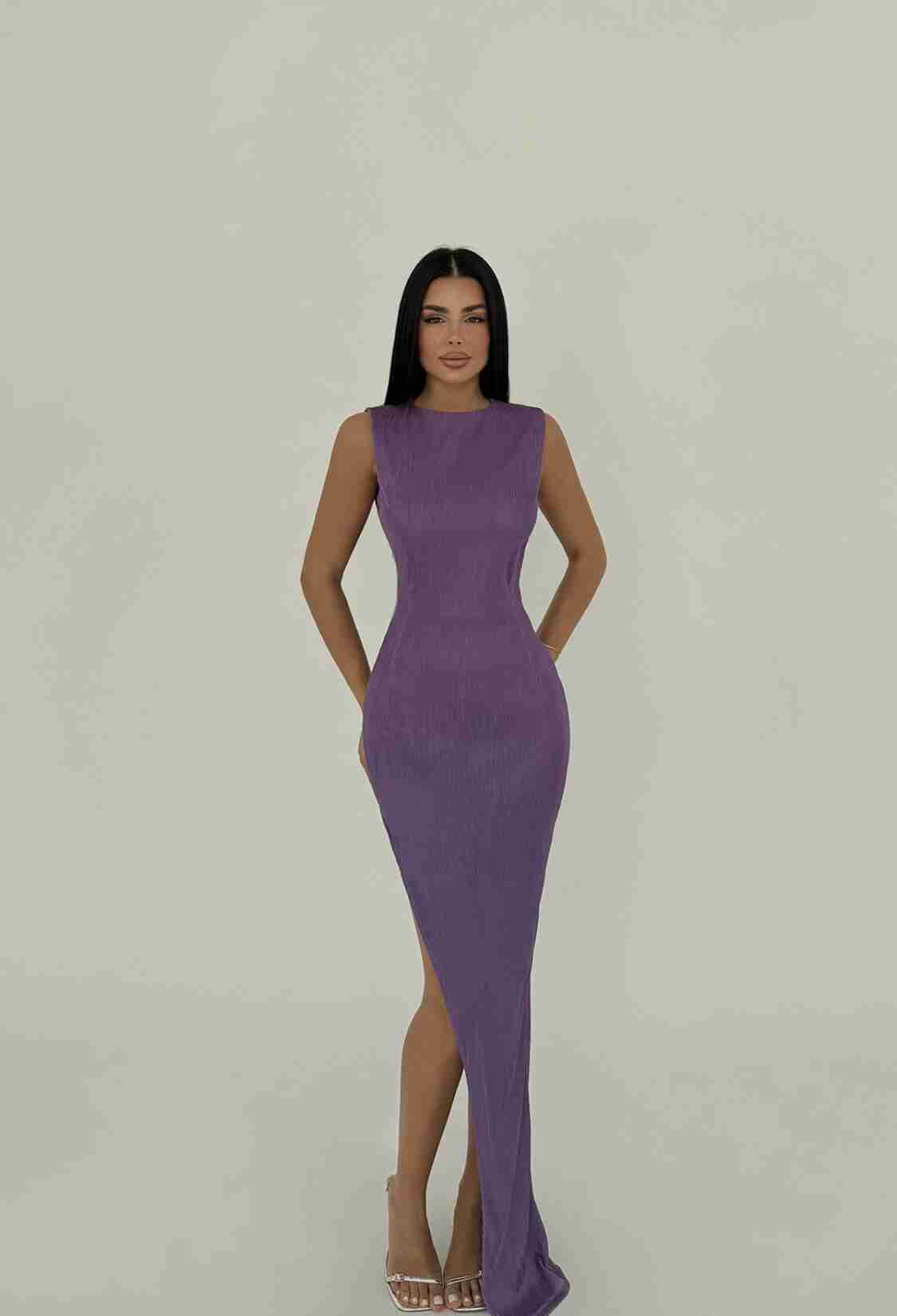 Deep Slit Long Dress - Brand: EYYO ATELIER - Women & Kids, Baby Clothes Wholesale - TheBS Women