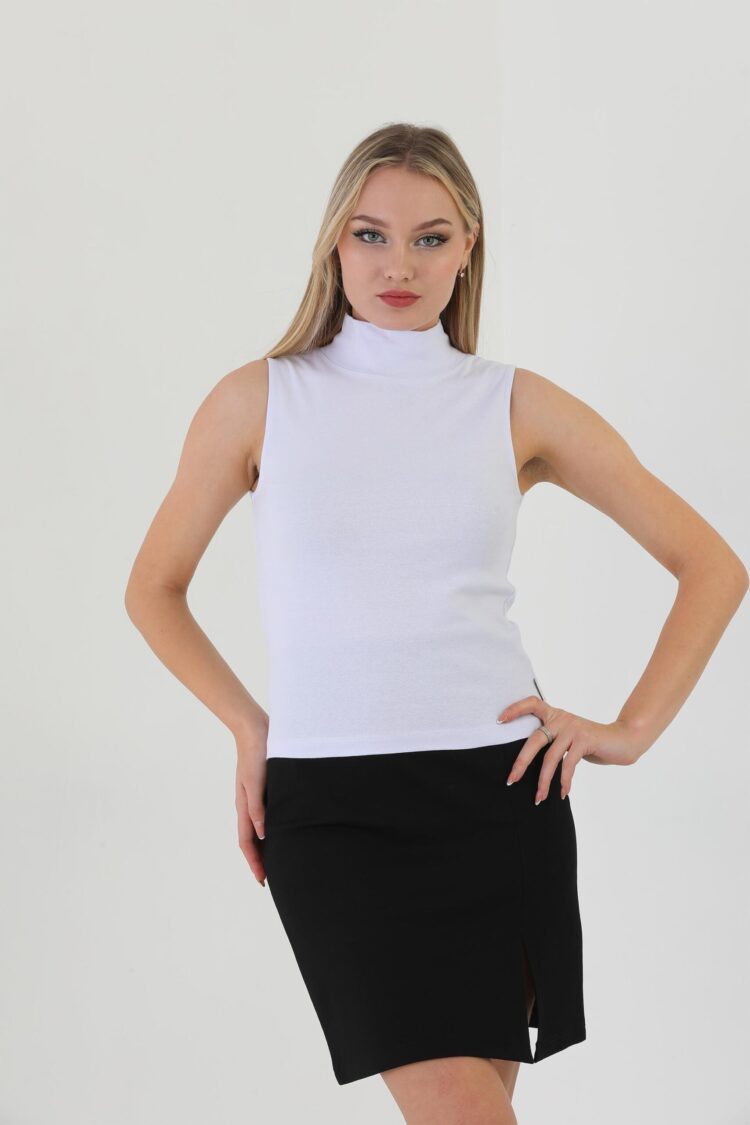 EdelleTurtleneck Zero Sleeve Ribbed Blouse - Brand: EDELLE - Women & Kids, Baby Clothes Wholesale - TheBS Women