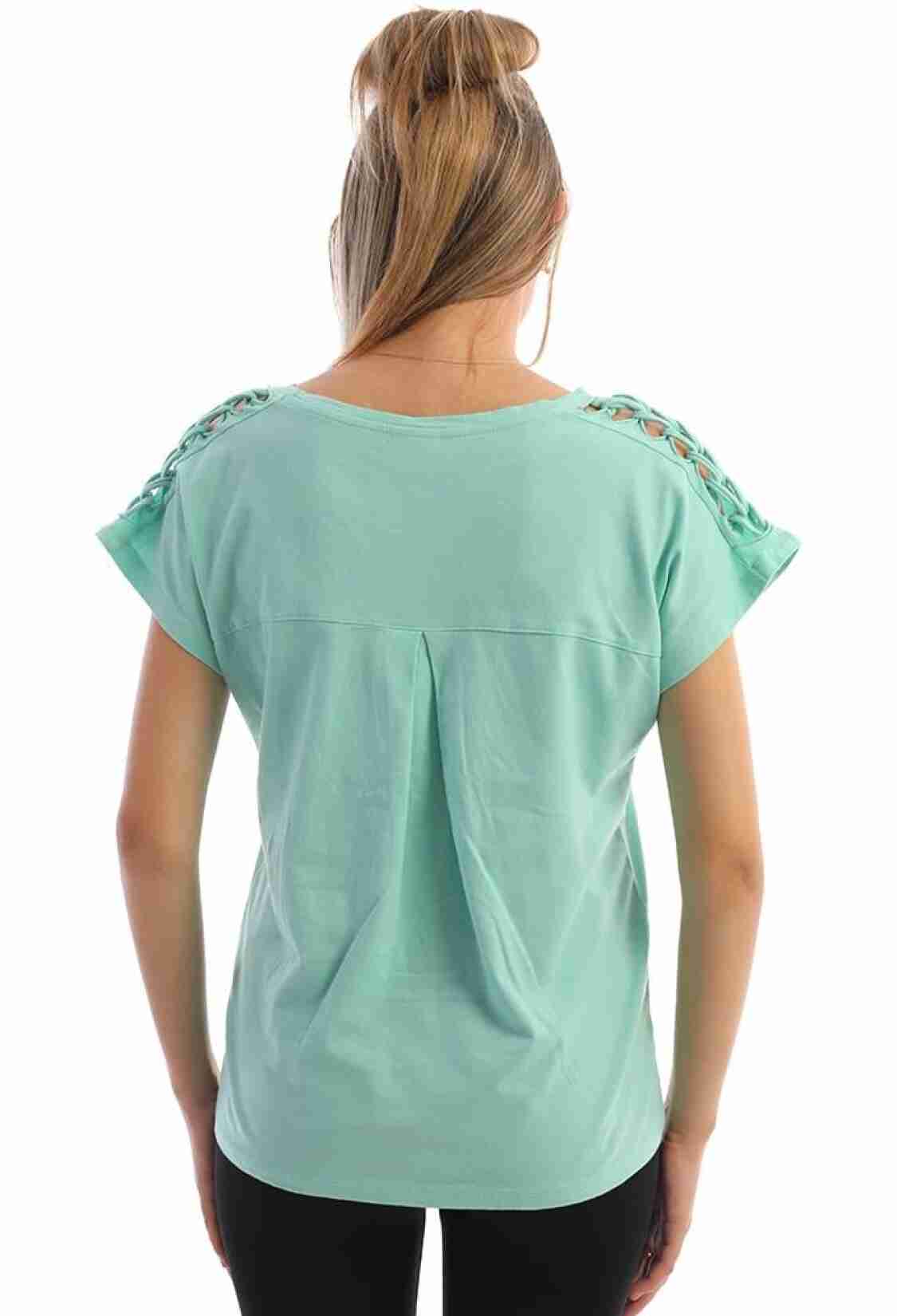 Shoulder Braided Women's T-Shirt - Brand: EDELLE - Women & Kids, Baby Clothes Wholesale - TheBS Women