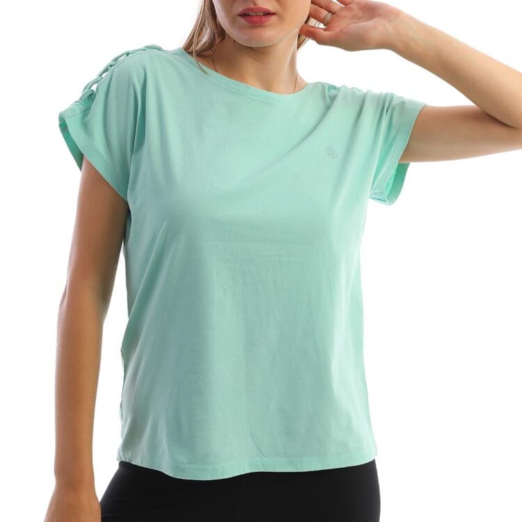 Shoulder Braided Women's T-Shirt - Brand: EDELLE - Women & Kids, Baby Clothes Wholesale - TheBS Women