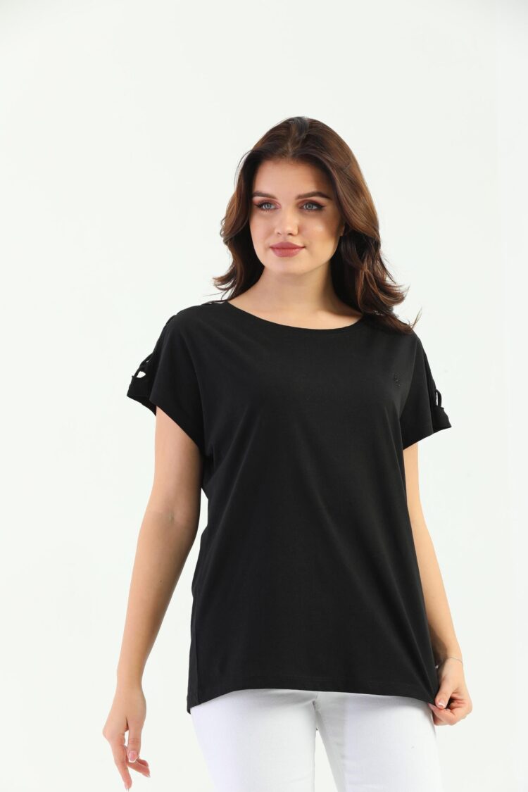 EdelleShoulder Braided Women's T-Shirt - Brand: EDELLE - Women & Kids, Baby Clothes Wholesale - TheBS Women