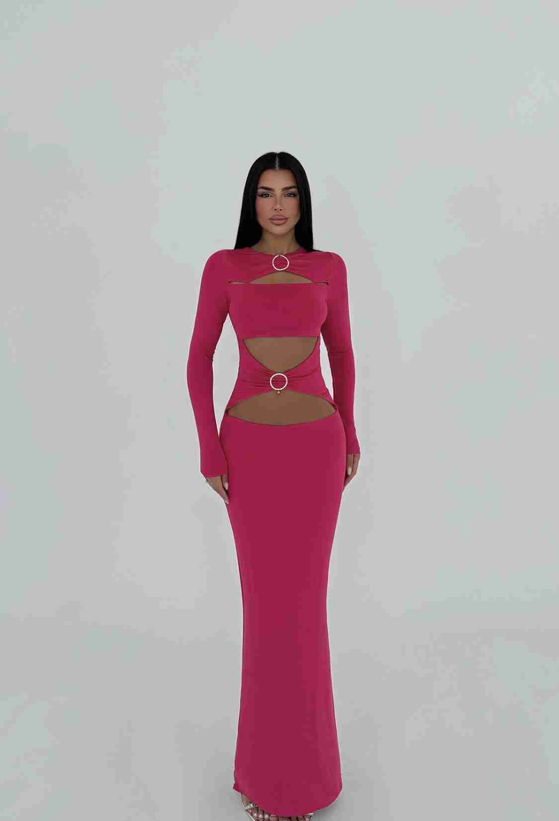 Ring Detail Long Dress - Brand: EYYO ATELIER - Women & Kids, Baby Clothes Wholesale - TheBS Women