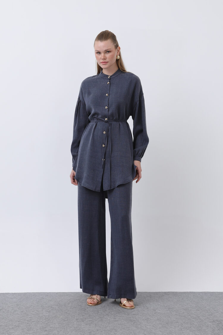 Judge Collar And Button Detailed Trouser Suit - Brand: Puane - Women & Kids, Baby Clothes Wholesale - TheBS Women