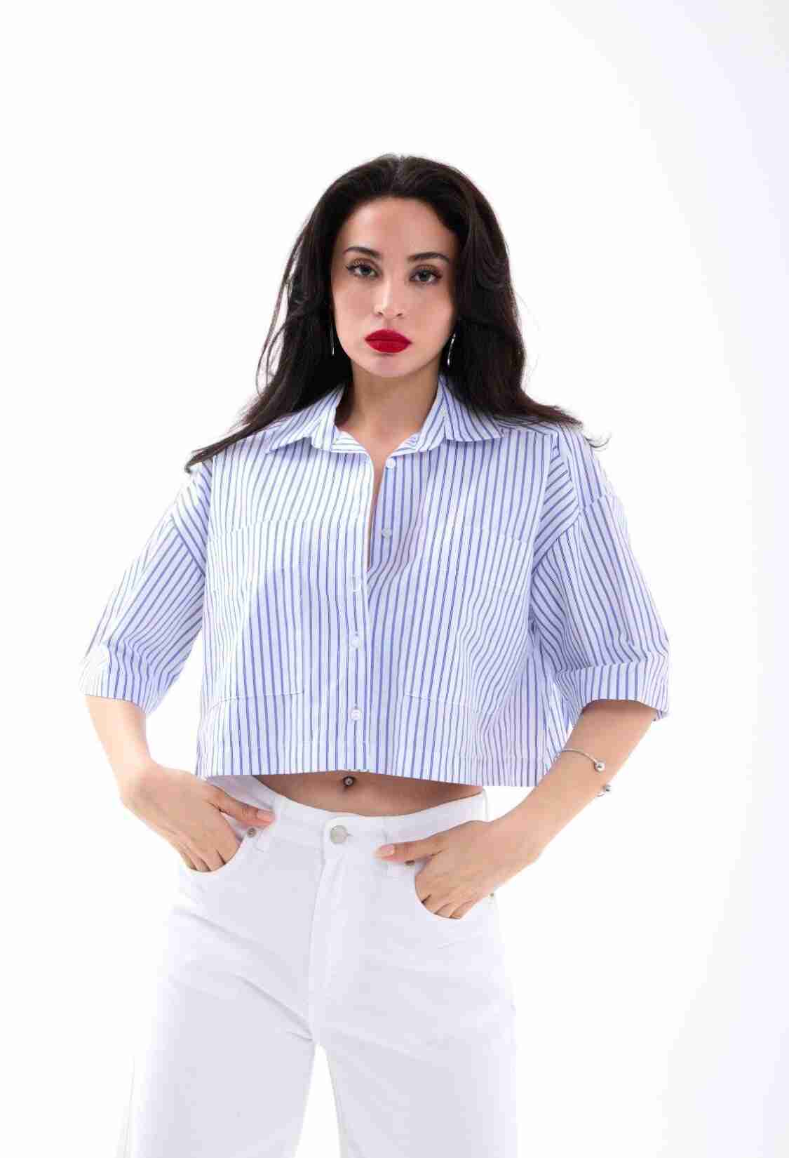 Shirt - WashingtonStriped - Brand: Fame - Women & Kids, Baby Clothes Wholesale - TheBS Women