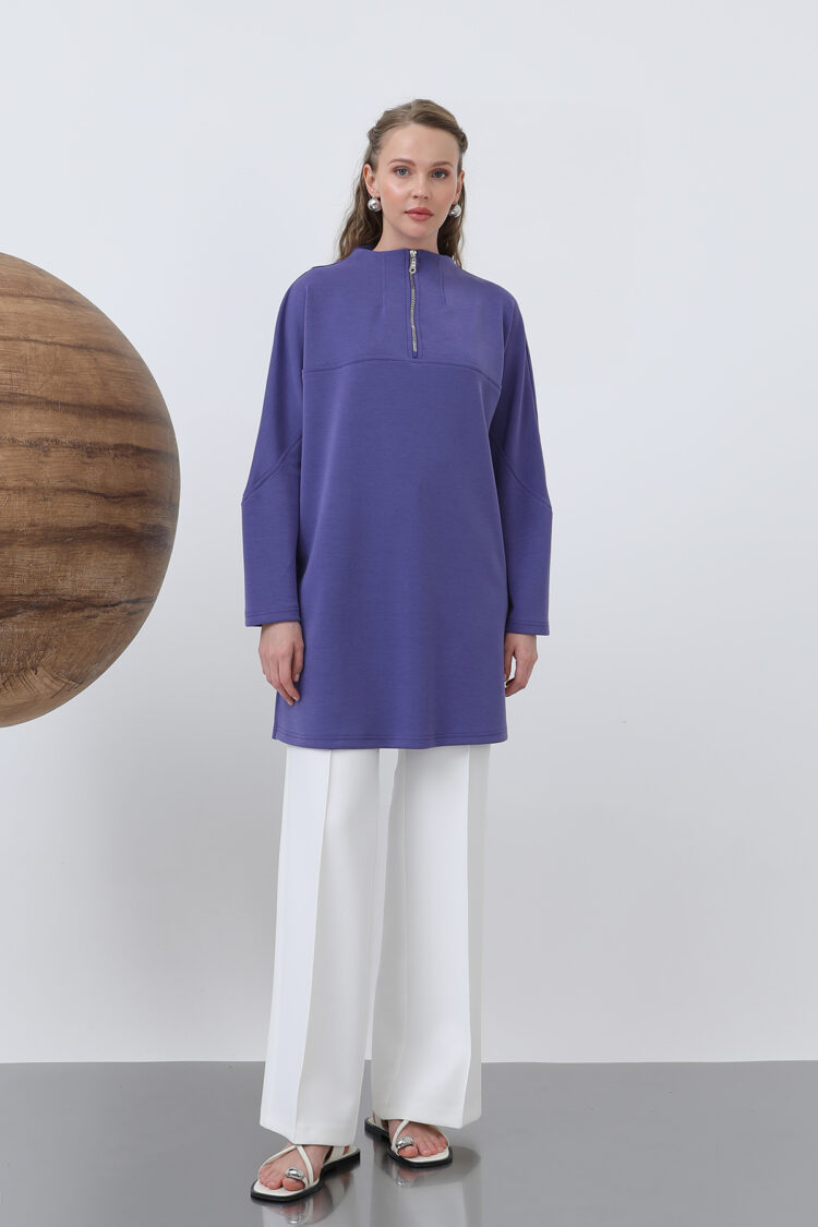 Women's Front Zipper Detailed Tunic - Brand: Puane - Women & Kids, Baby Clothes Wholesale - TheBS Women