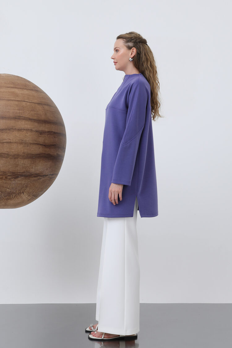 Women's Front Zipper Detailed Tunic - Brand: Puane - Women & Kids, Baby Clothes Wholesale - TheBS Women