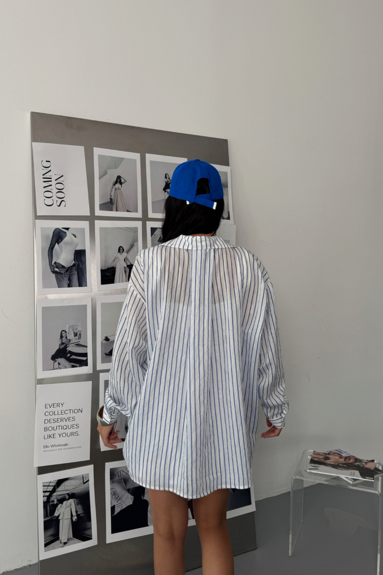 Silvery Striped Voile Shirt - Brand: Ello - Women & Kids, Baby Clothes Wholesale - TheBS Women