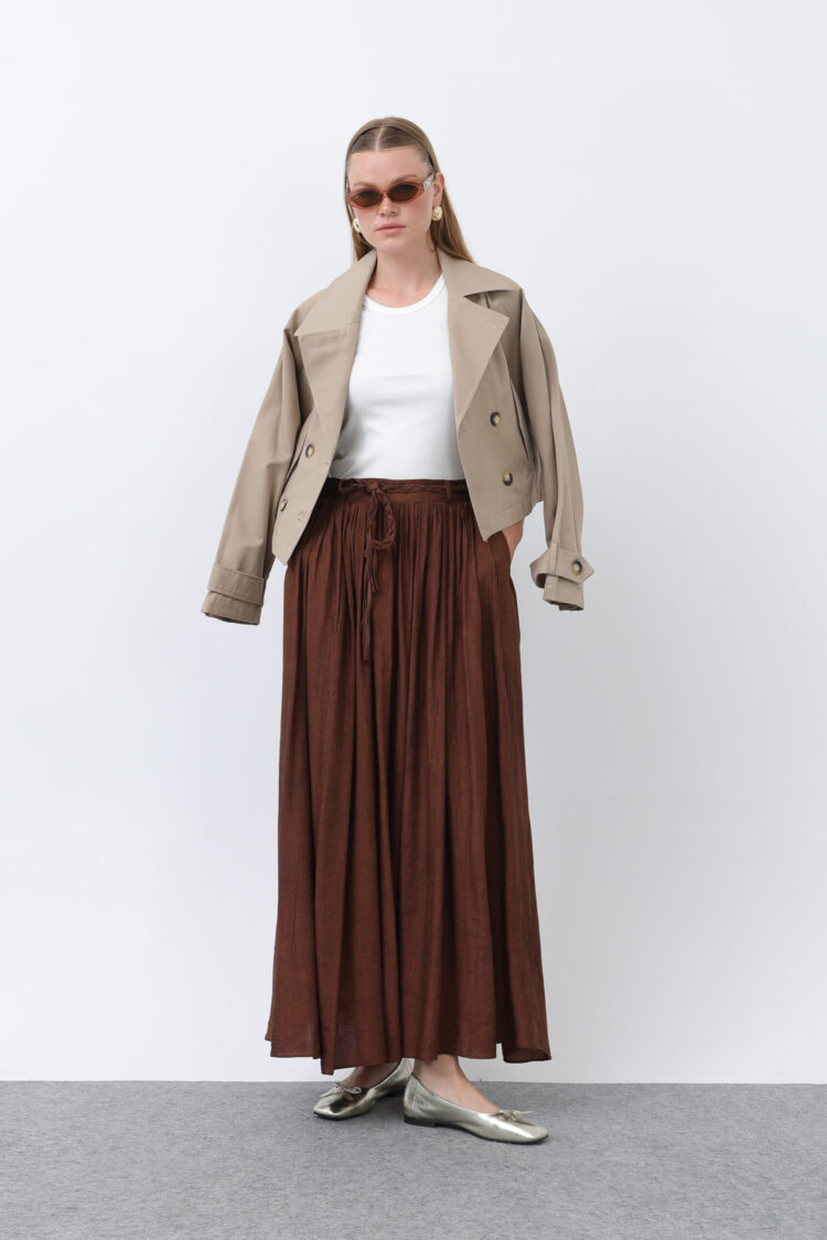 Women's Belt Detailed Pleated Skirt - Brand: Puane - Women & Kids, Baby Clothes Wholesale - TheBS Women