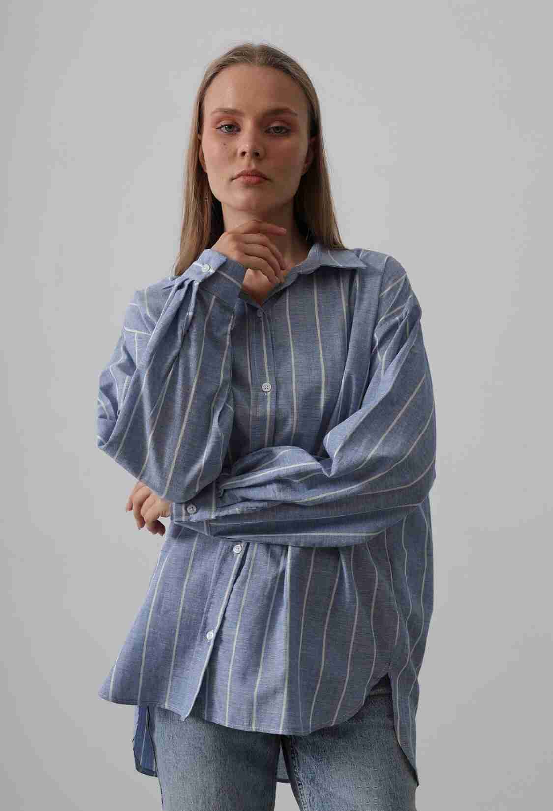 Striped Tunic Shirt -Pattern 1 - Brand: Reyon - Women & Kids, Baby Clothes Wholesale - TheBS Women
