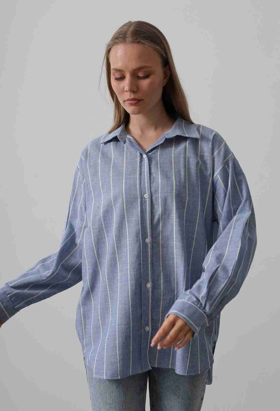 Striped Tunic Shirt -Pattern 1 - Brand: Reyon - Women & Kids, Baby Clothes Wholesale - TheBS Women