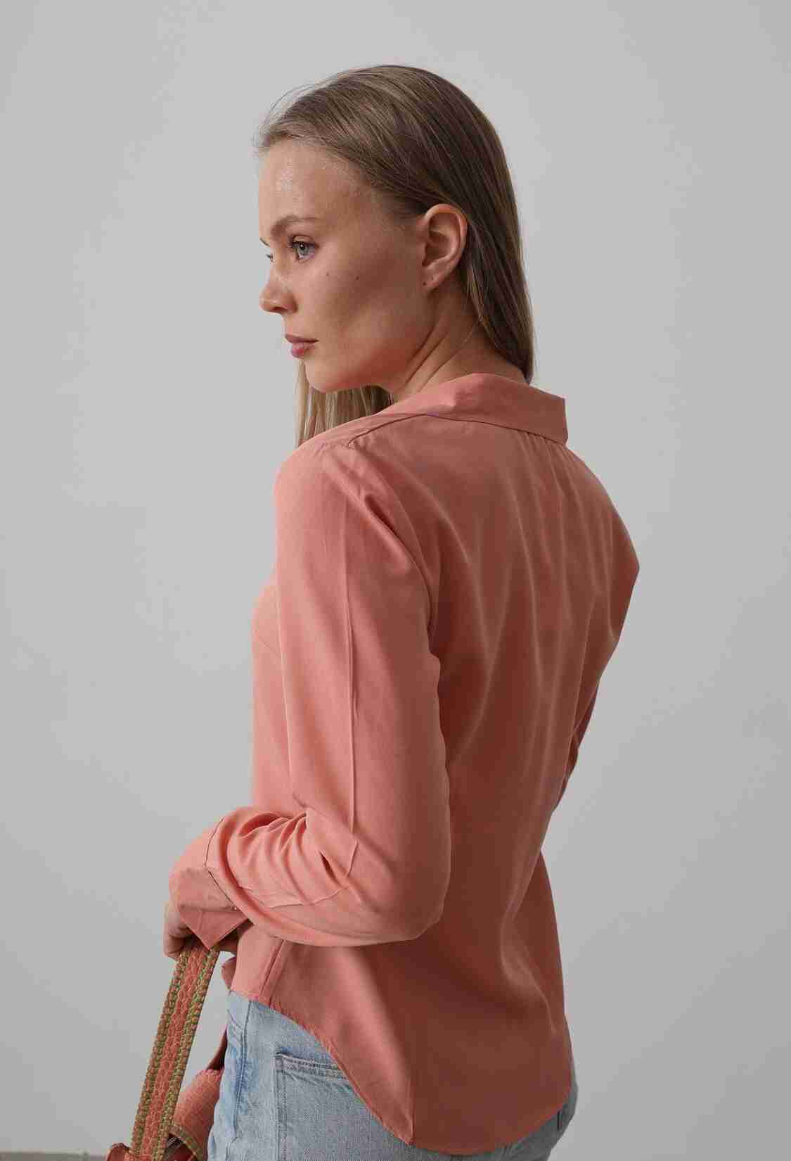 Basic Shirt - Salmon - Brand: Reyon - Women & Kids, Baby Clothes Wholesale - TheBS Women