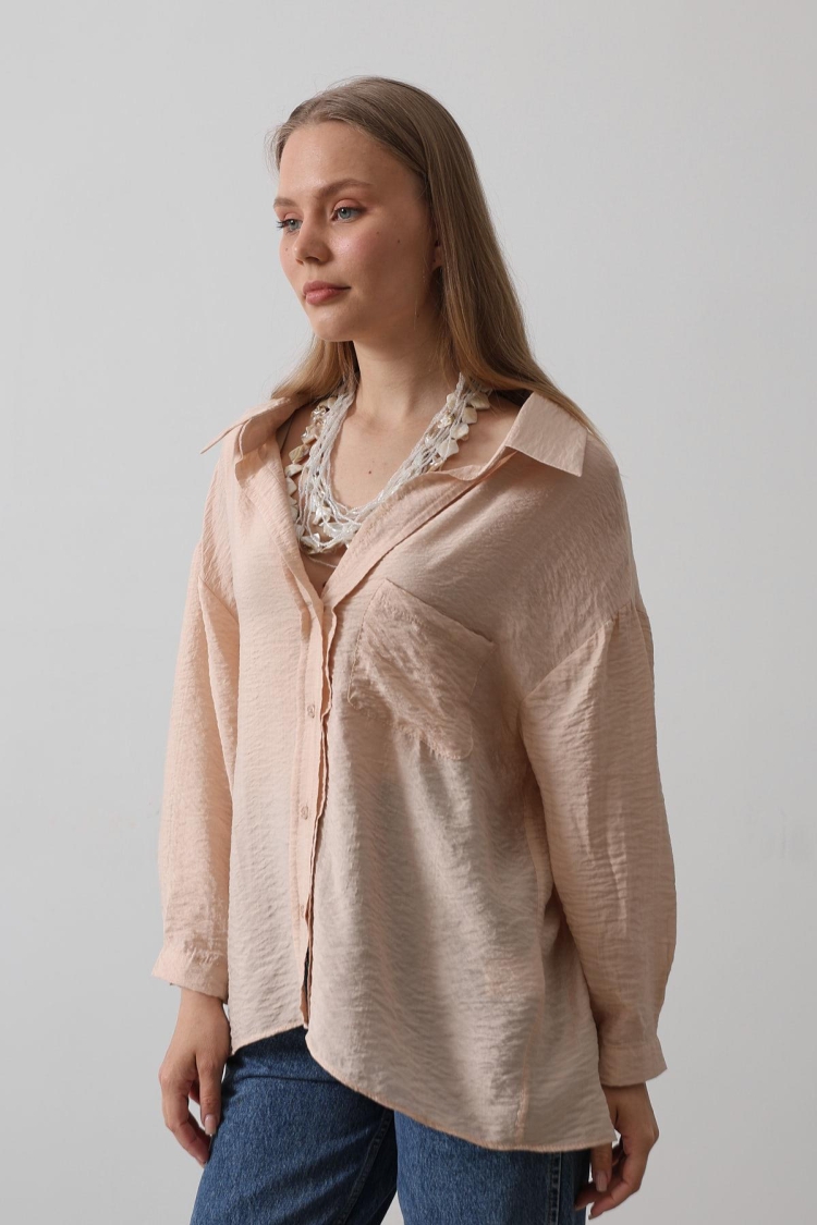 Oversize Shirt With Pockets - Brand: Reyon - Women & Kids, Baby Clothes Wholesale - TheBS Women