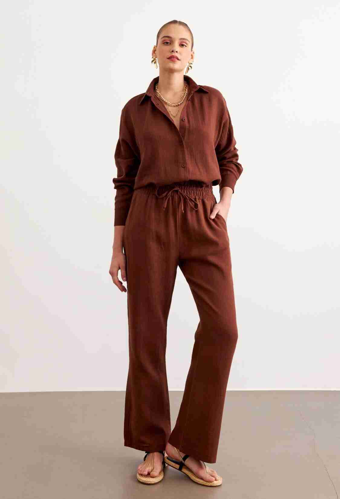 Women's Long Sleeve Oversize Mueslin Shirt - Brand: Levure - Women & Kids, Baby Clothes Wholesale - TheBS Women