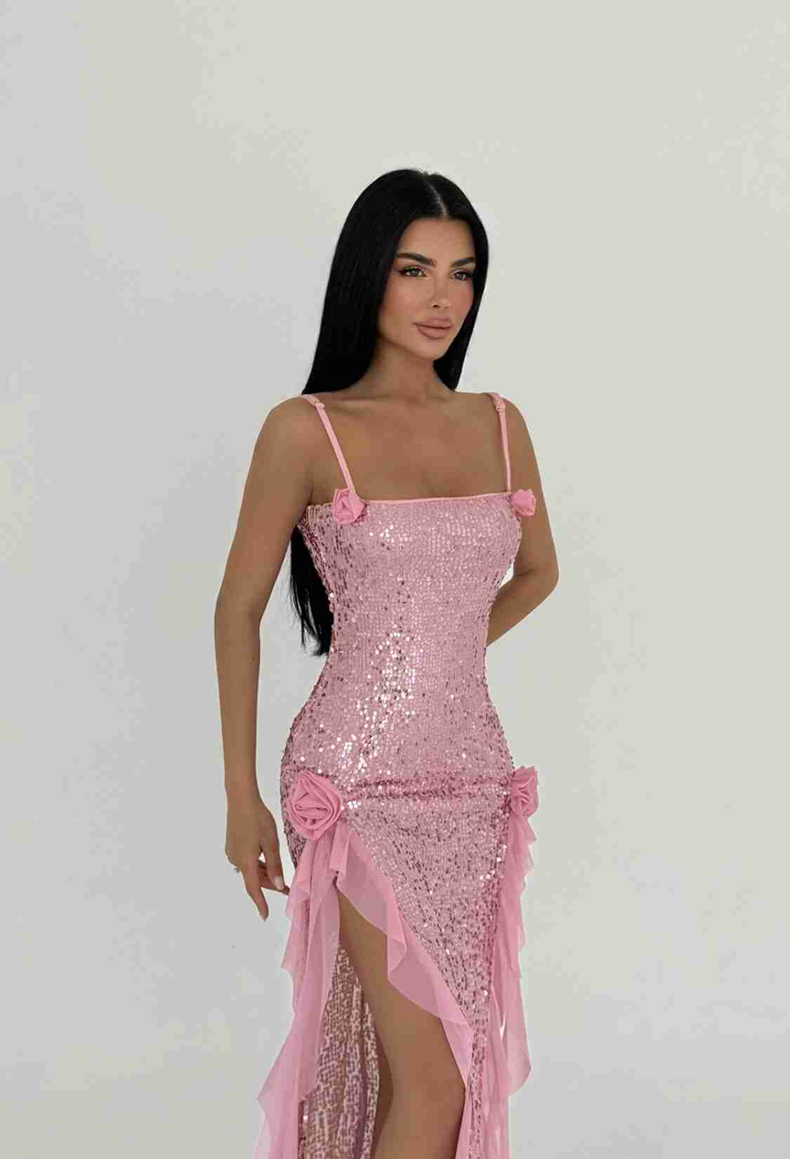 Paxton Sequined Long Slit Dress - Brand: EYYO ATELIER - Women & Kids, Baby Clothes Wholesale - TheBS Women