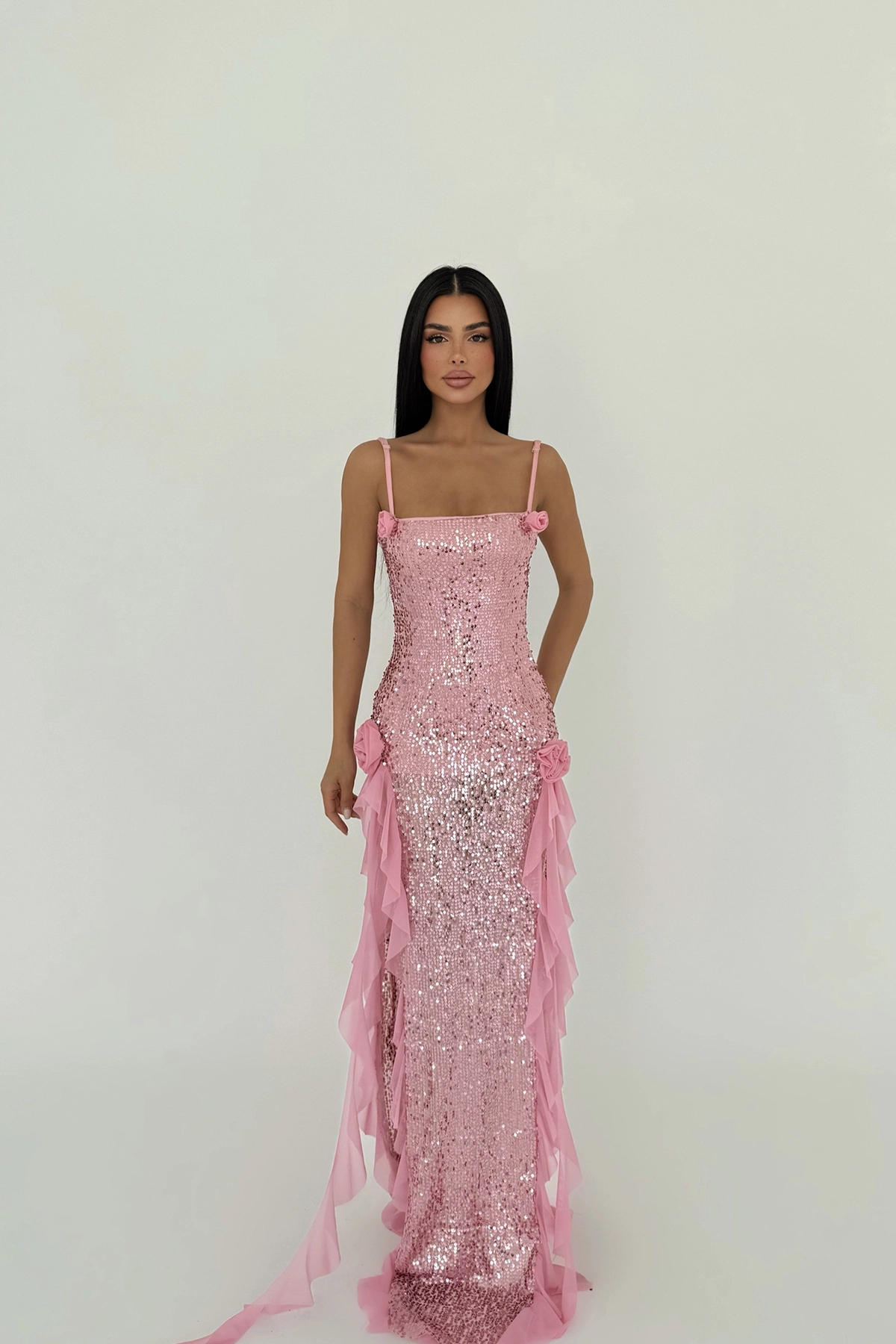 Paxton Sequined Long Slit Dress - Brand: EYYO ATELIER - Women & Kids, Baby Clothes Wholesale - TheBS Women