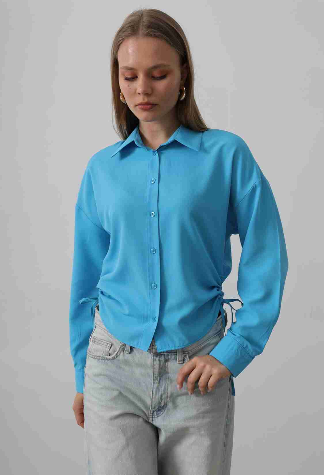Basic Shirt With Side Tie - Brand: Reyon - Women & Kids, Baby Clothes Wholesale - TheBS Women