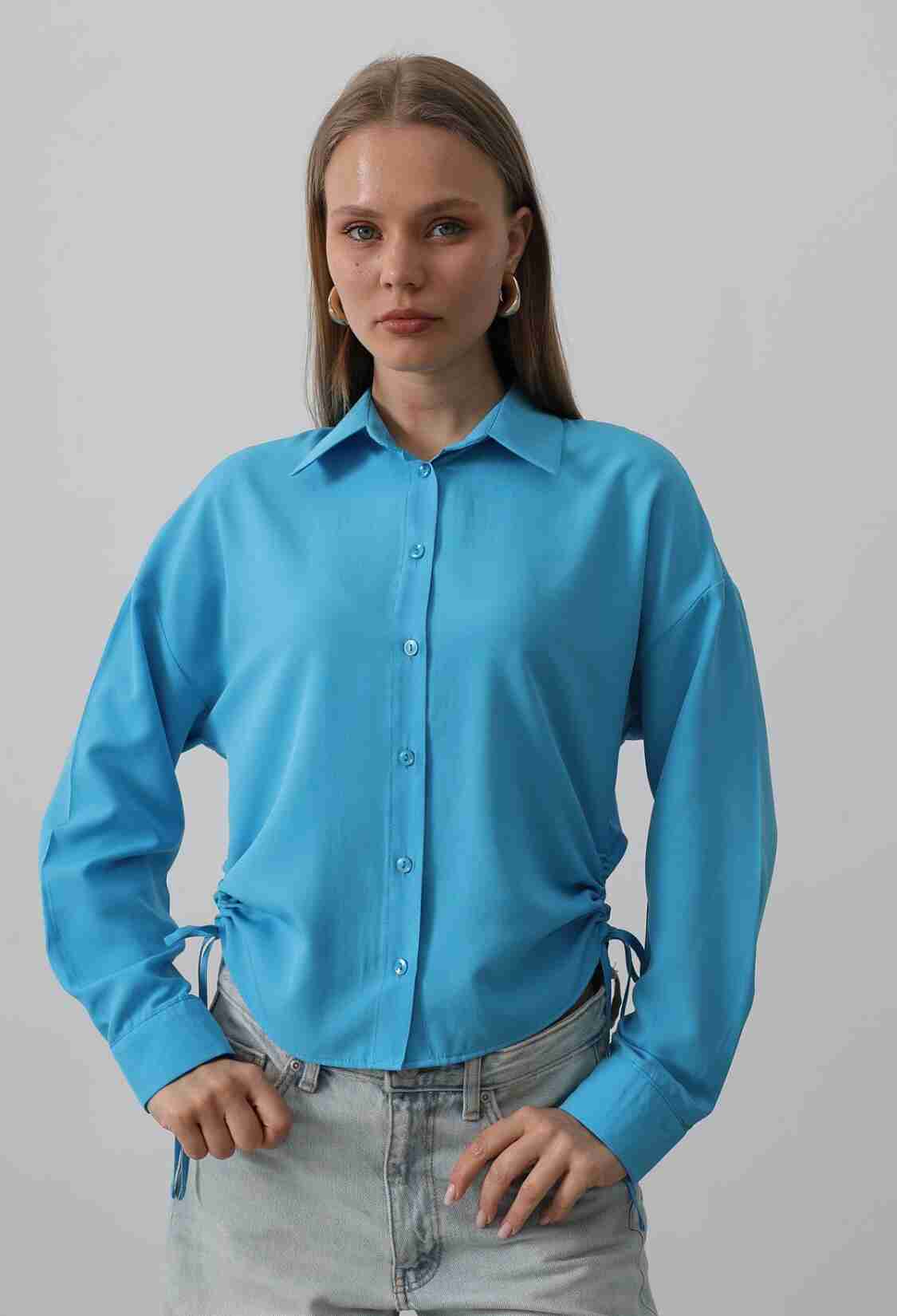Basic Shirt With Side Tie - Brand: Reyon - Women & Kids, Baby Clothes Wholesale - TheBS Women