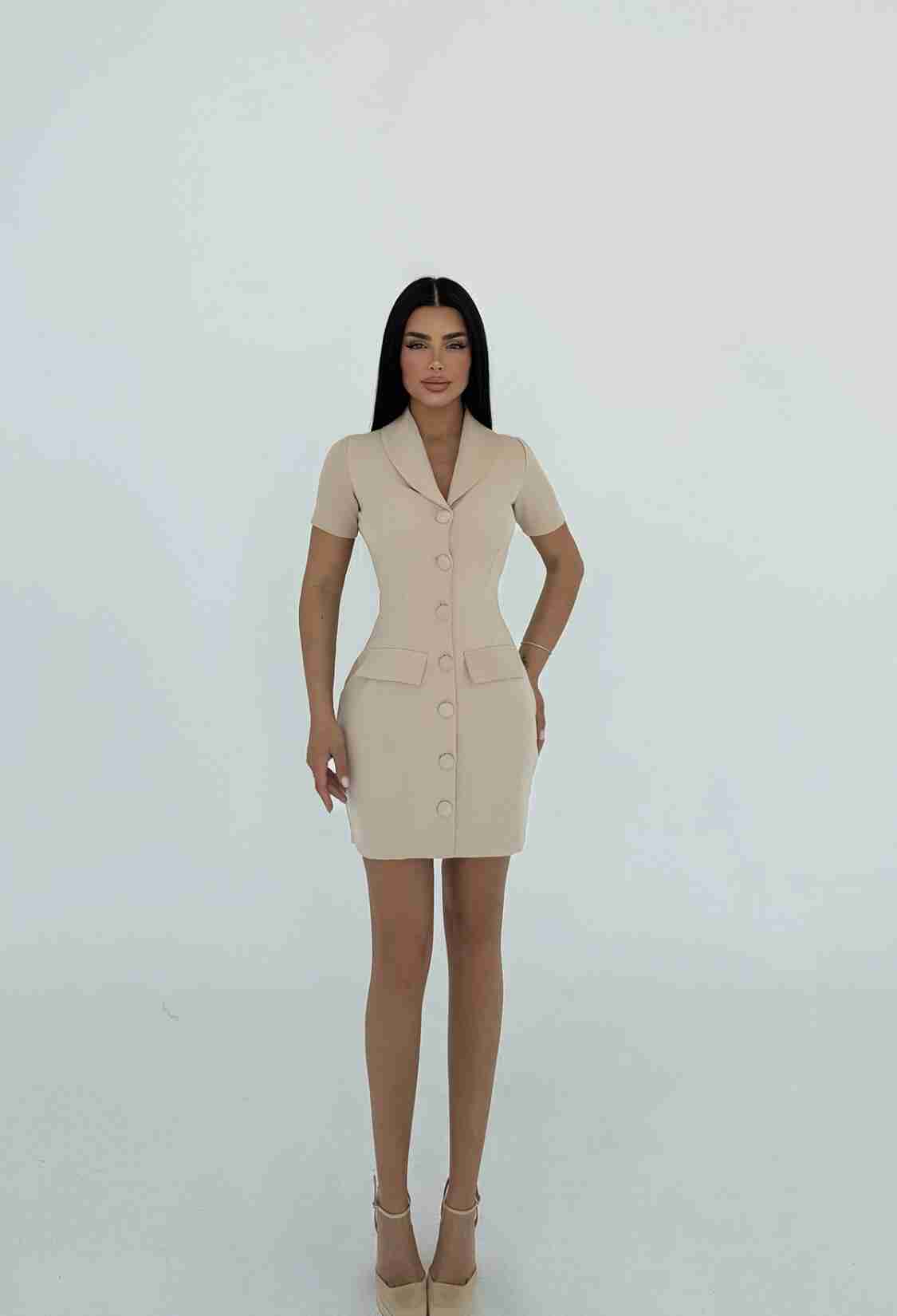 Button Detail Mini Dress - Brand: EYYO ATELIER - Women & Kids, Baby Clothes Wholesale - TheBS Women