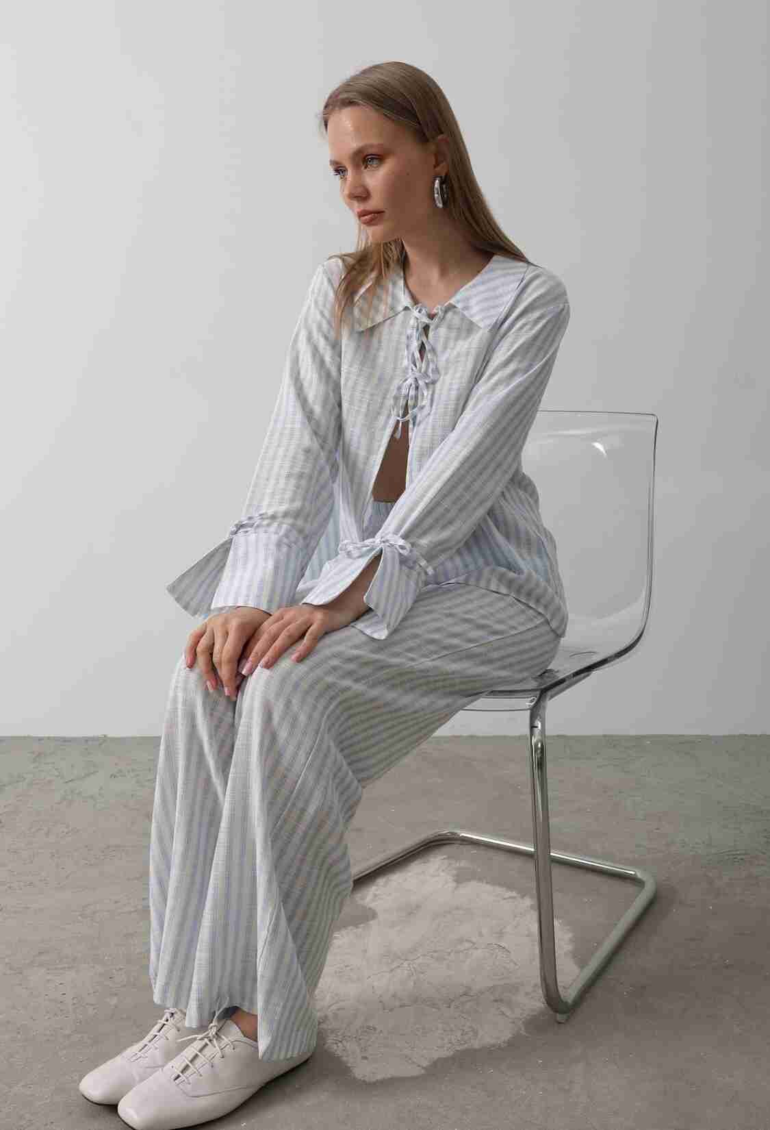 Striped Tie Pants Set - Brand: Reyon - Women & Kids, Baby Clothes Wholesale - TheBS Women