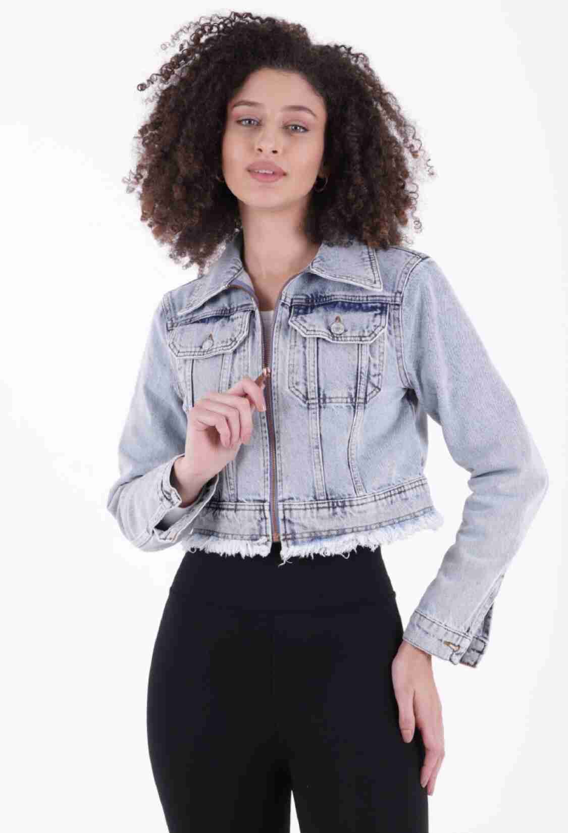 Zipper Tassel Detailed Denim Jacket - Brand: XLove - Women & Kids, Baby Clothes Wholesale - TheBS Women