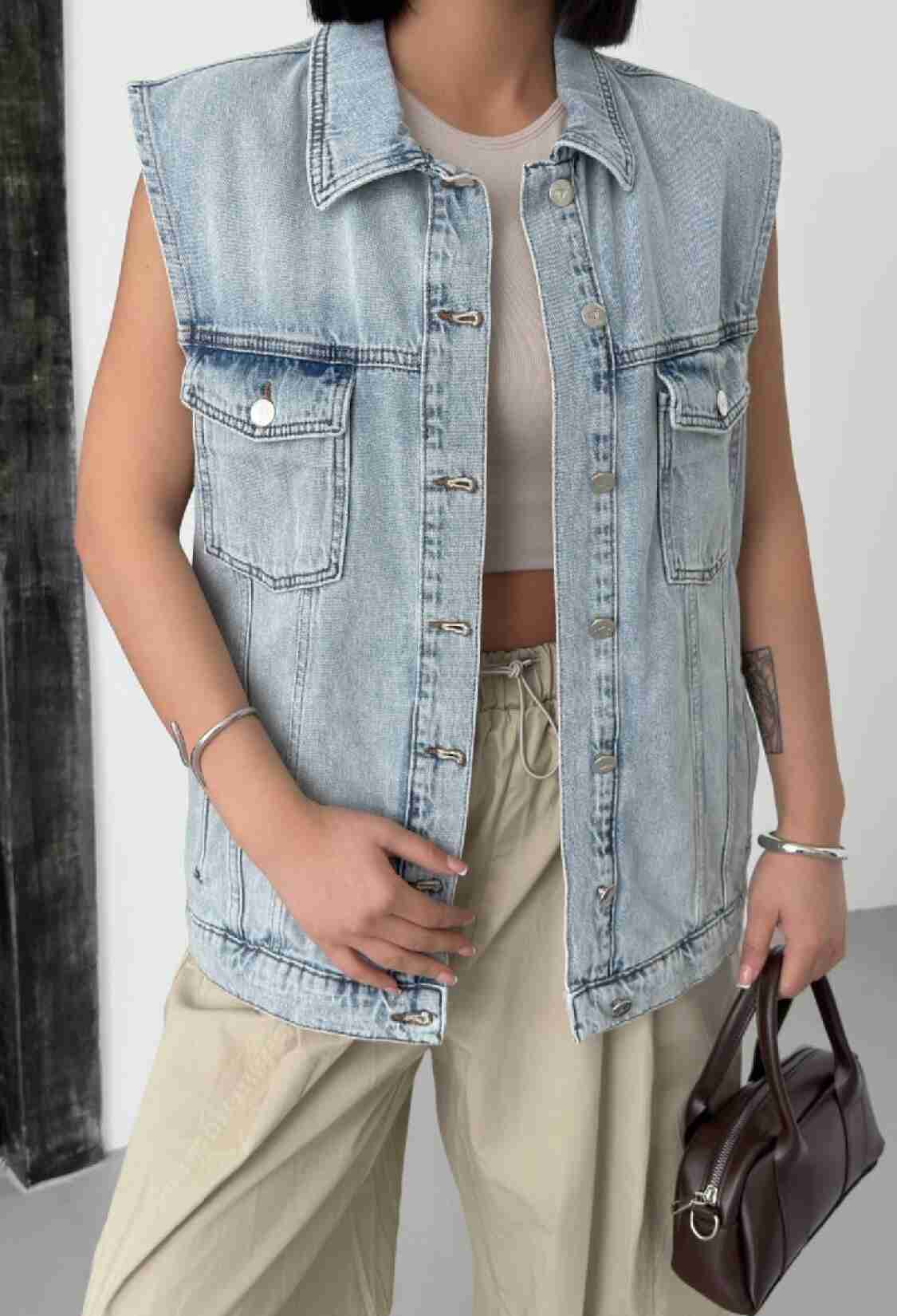 Medium Denim Vest - Brand: XLove - Women & Kids, Baby Clothes Wholesale - TheBS Women