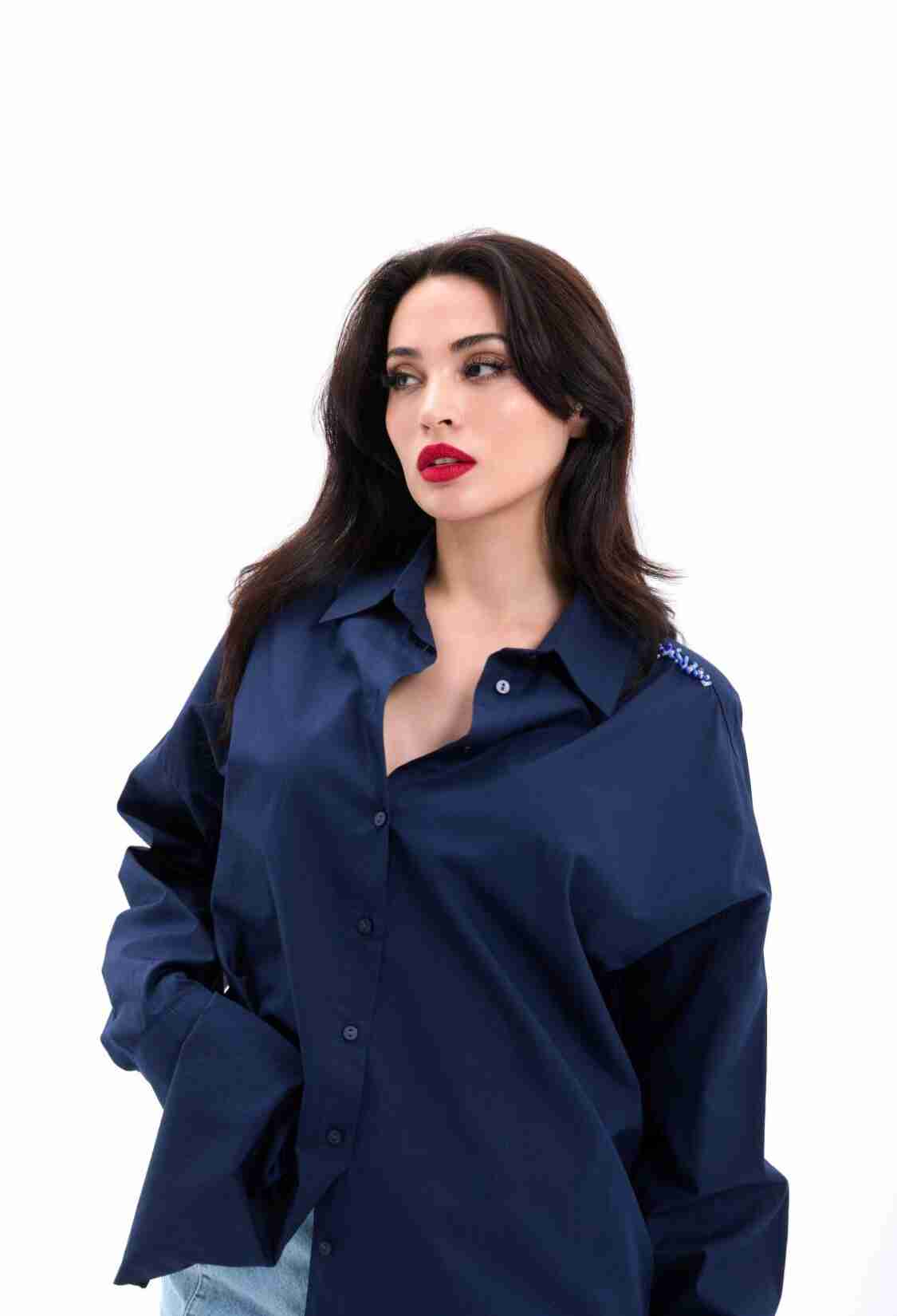 Shirt - Navy - Brand: Fame - Women & Kids, Baby Clothes Wholesale - TheBS Women
