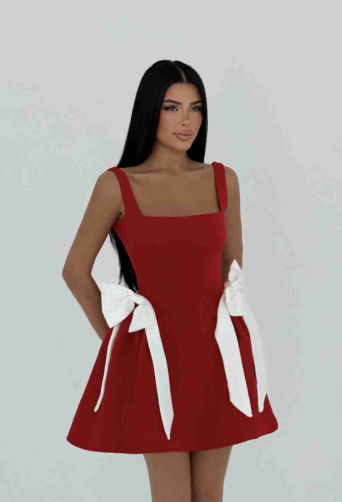 Bow Detailed Suspender Dress - Brand: EYYO ATELIER - Women & Kids, Baby Clothes Wholesale - TheBS Women