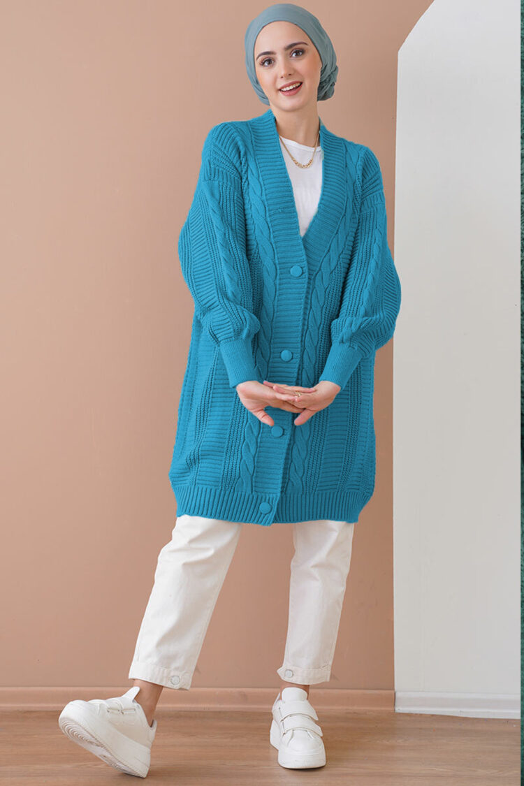 Hijab Knitwear Cardigan - B.blue - Brand: Bigdart - Women & Kids, Baby Clothes Wholesale - TheBS Women