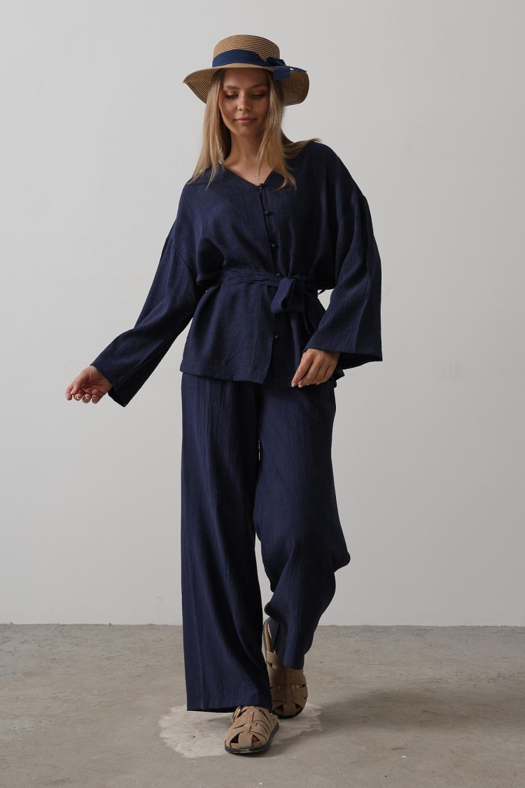 Tie Waist Tunic And Tie Waist Trousers Set - Brand: Reyon - Women & Kids, Baby Clothes Wholesale - TheBS Women
