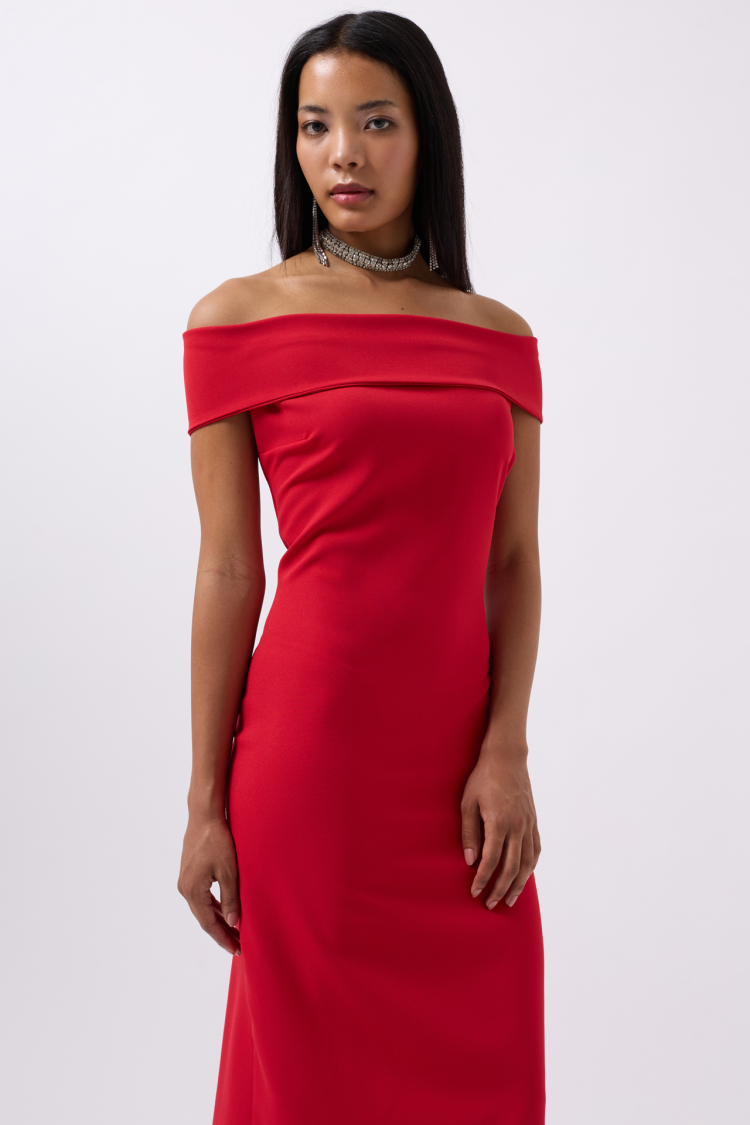 Shoulder Folding Detail Maxi Dress - Brand: Black Fashion - Women & Kids, Baby Clothes Wholesale - TheBS Women