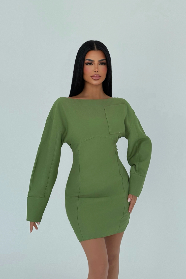 Pocket Detail Long Dress - Brand: EYYO ATELIER - Women & Kids, Baby Clothes Wholesale - TheBS Women