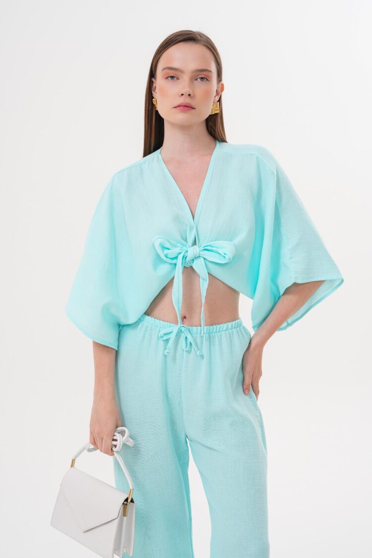 Women's Mueslin Tie Blouse - Brand: Levure - Women & Kids, Baby Clothes Wholesale - TheBS Women