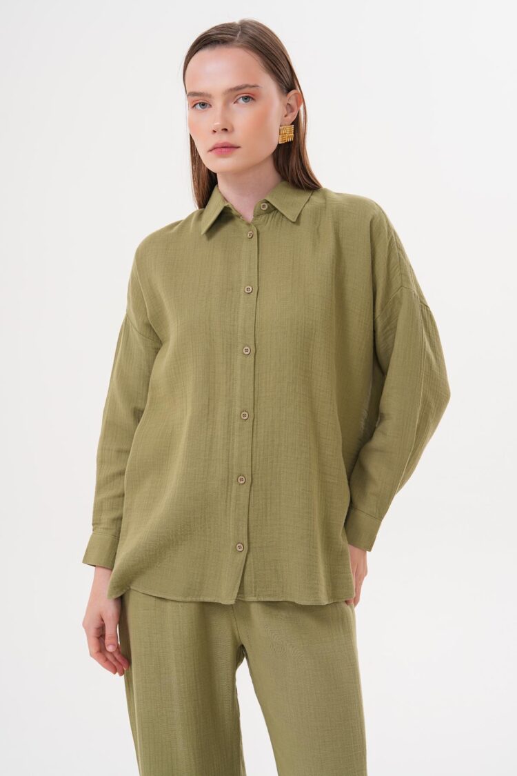 Women's Long Sleeve Oversize Muesli Shirt - Brand: Levure - Women & Kids, Baby Clothes Wholesale - TheBS Women