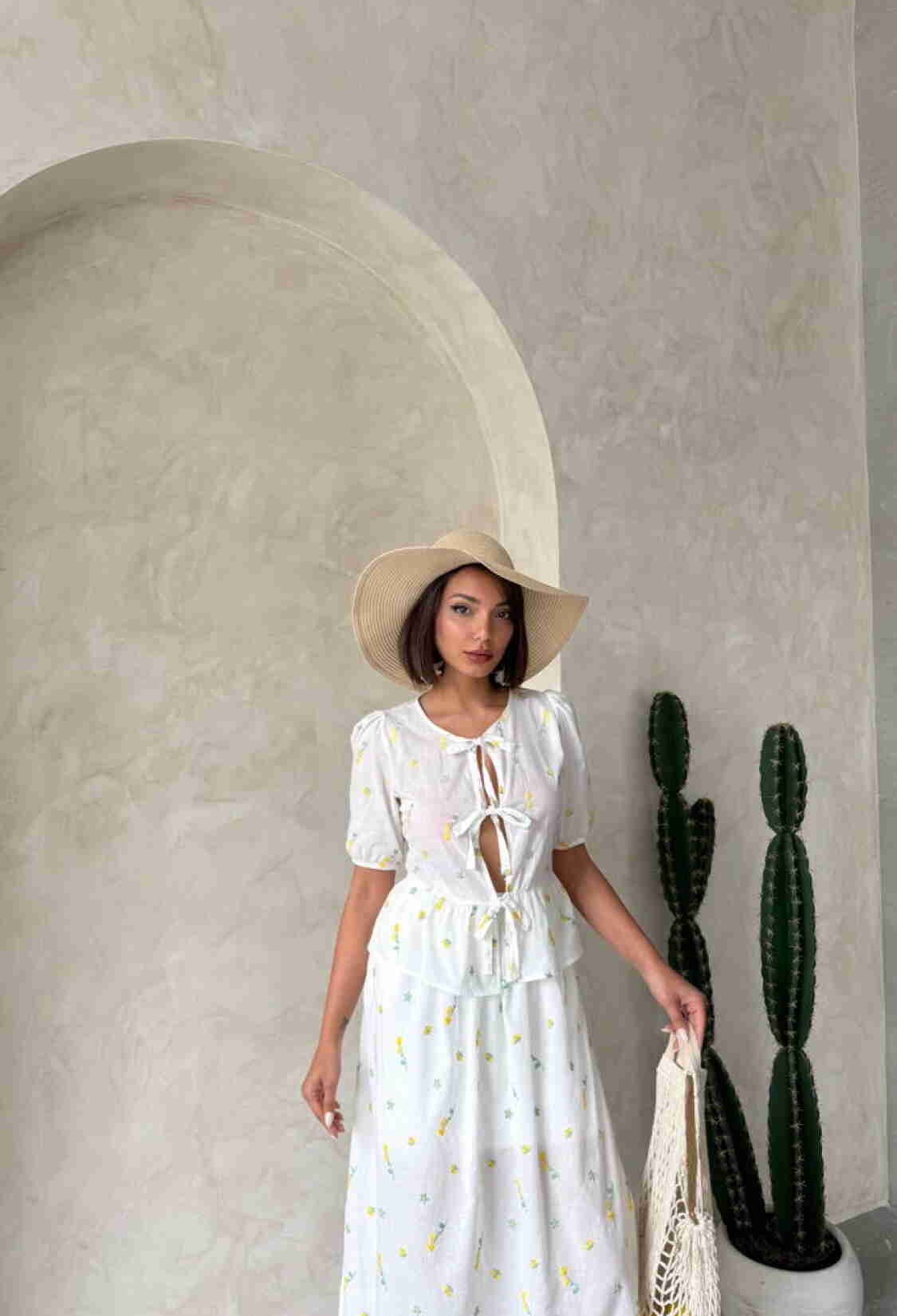 Front Tie Embroidered Voile Blouse - Brand: Topshow - Women & Kids, Baby Clothes Wholesale - TheBS Women