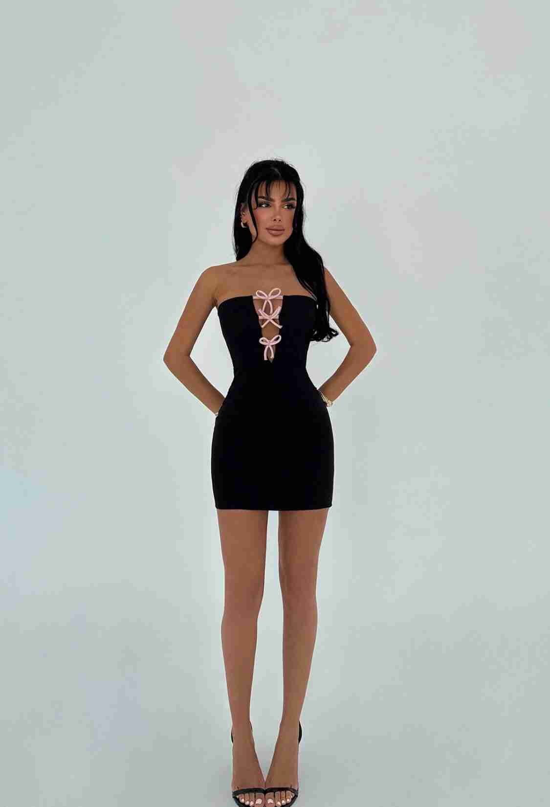 Tied Strapless Mini Dress - Brand: EYYO ATELIER - Women & Kids, Baby Clothes Wholesale - TheBS Women