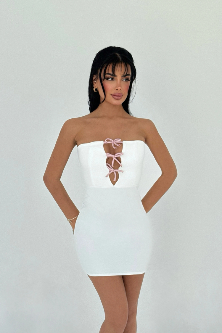 Tied Strapless Mini Dress - Brand: EYYO ATELIER - Women & Kids, Baby Clothes Wholesale - TheBS Women