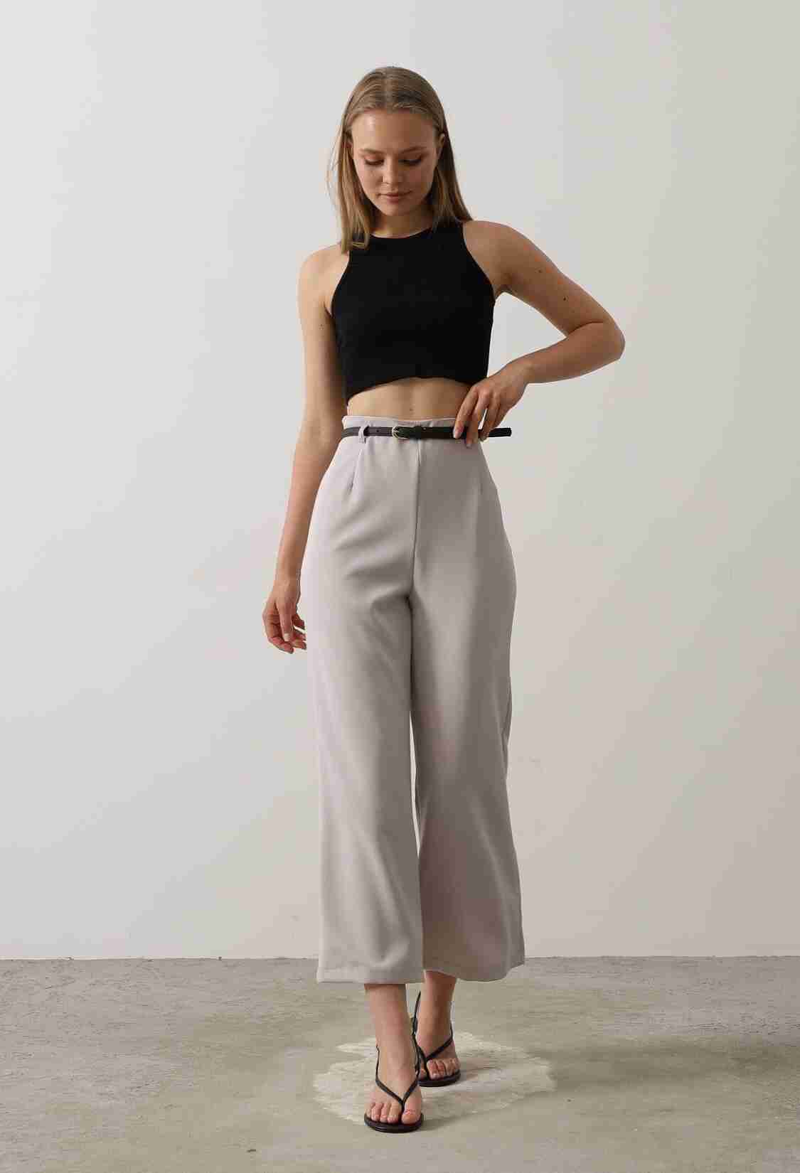 Belt Collar Detailed Pants - Brand: Reyon - Women & Kids, Baby Clothes Wholesale - TheBS Women