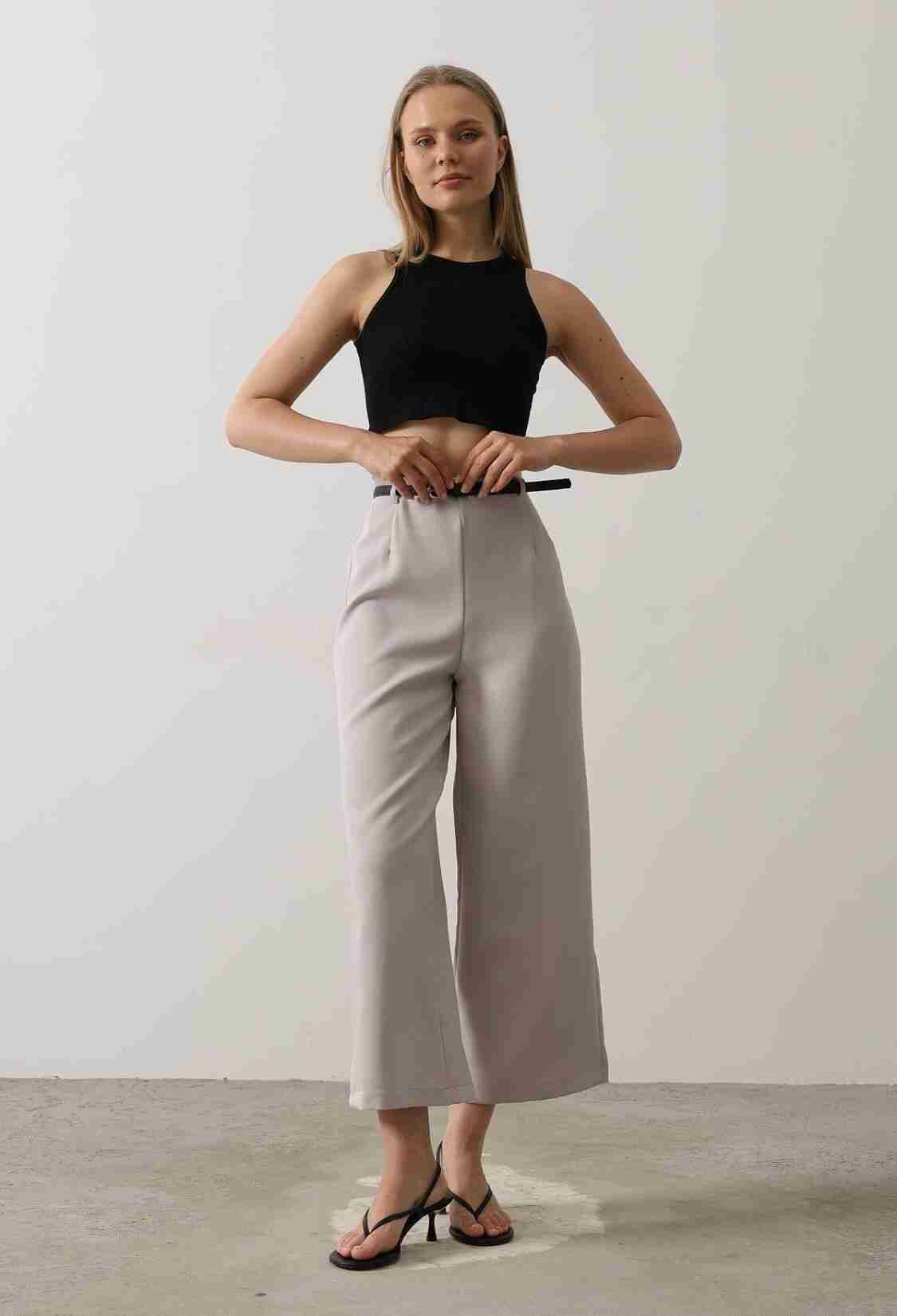 Belt Collar Detailed Pants - Brand: Reyon - Women & Kids, Baby Clothes Wholesale - TheBS Women