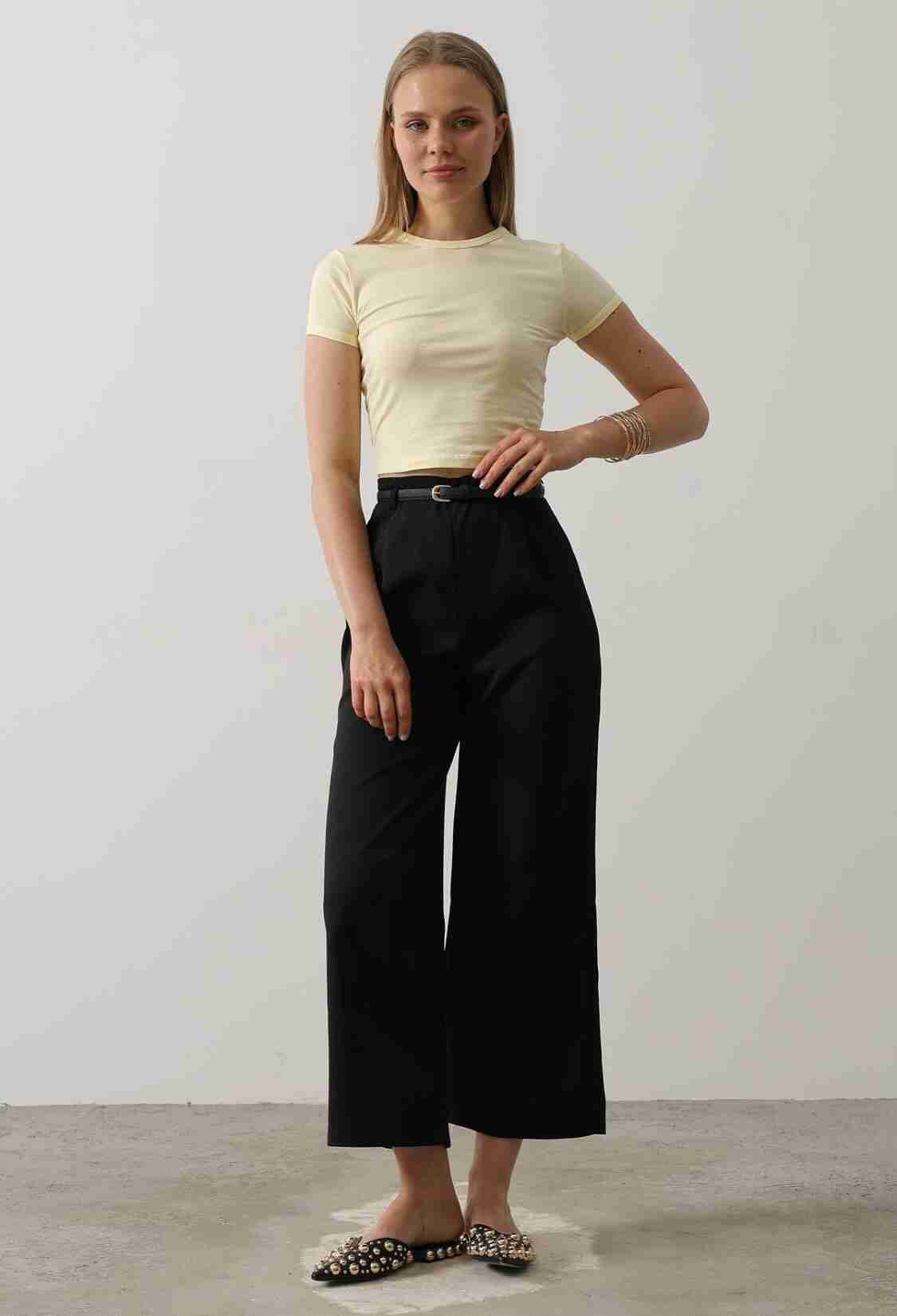 Belt Collar Detailed Pants - Brand: Reyon - Women & Kids, Baby Clothes Wholesale - TheBS Women