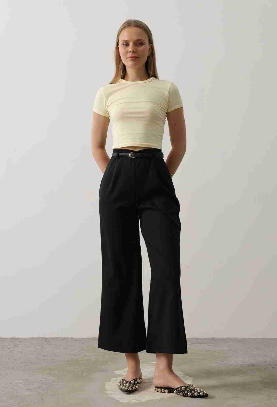 Belt Collar Detailed Pants - Brand: Reyon - Women & Kids, Baby Clothes Wholesale - TheBS Women